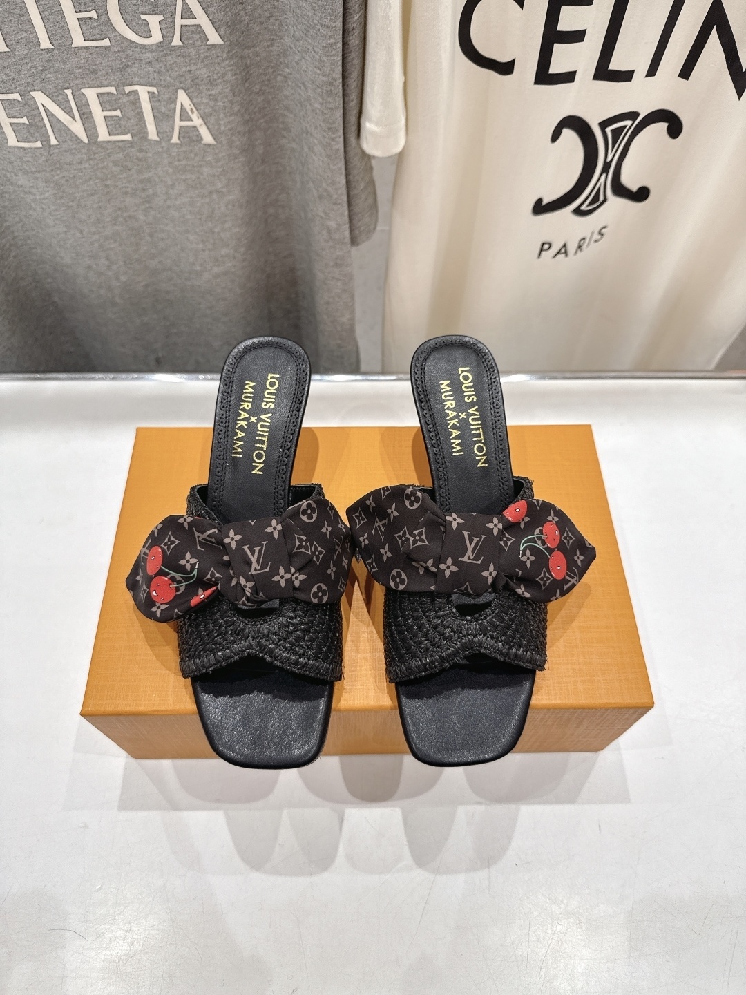 Louis Vuitton x Murakami Cherry Monogram Bow Woven Mules