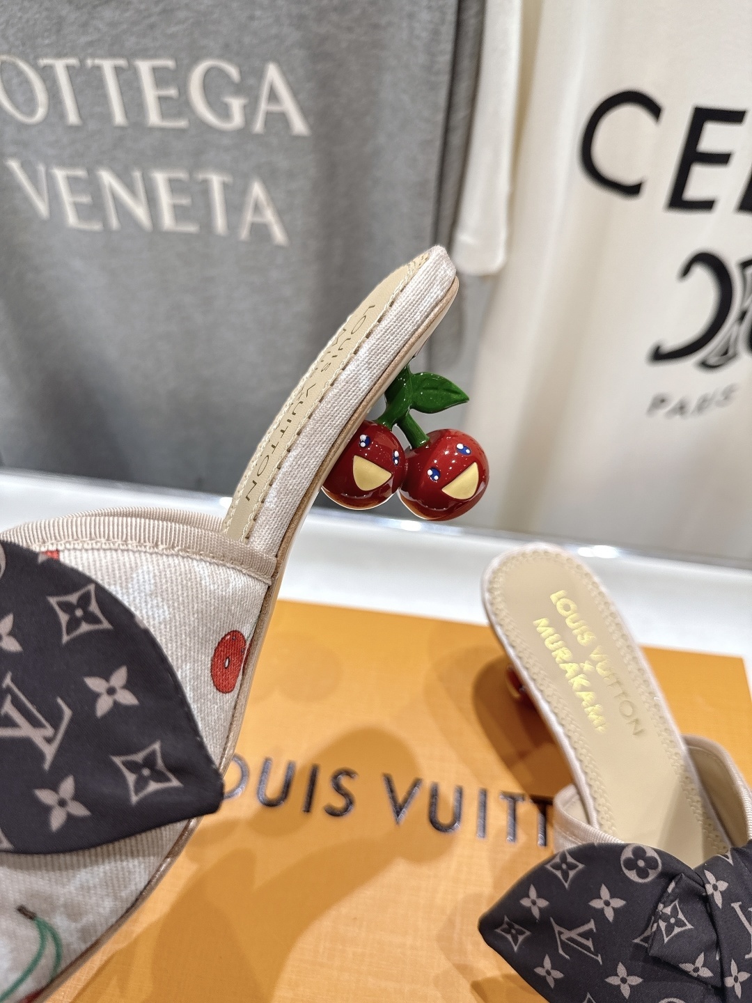 Louis Vuitton x Murakami Cherry Monogram Bow Mule Sandals