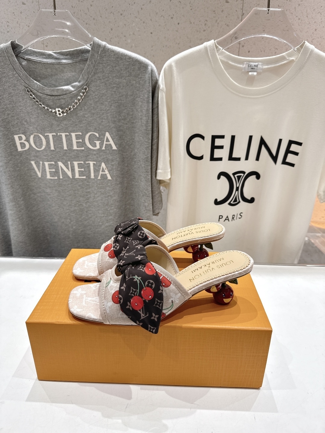 Louis Vuitton x Murakami Cherry Monogram Bow Mule Sandals