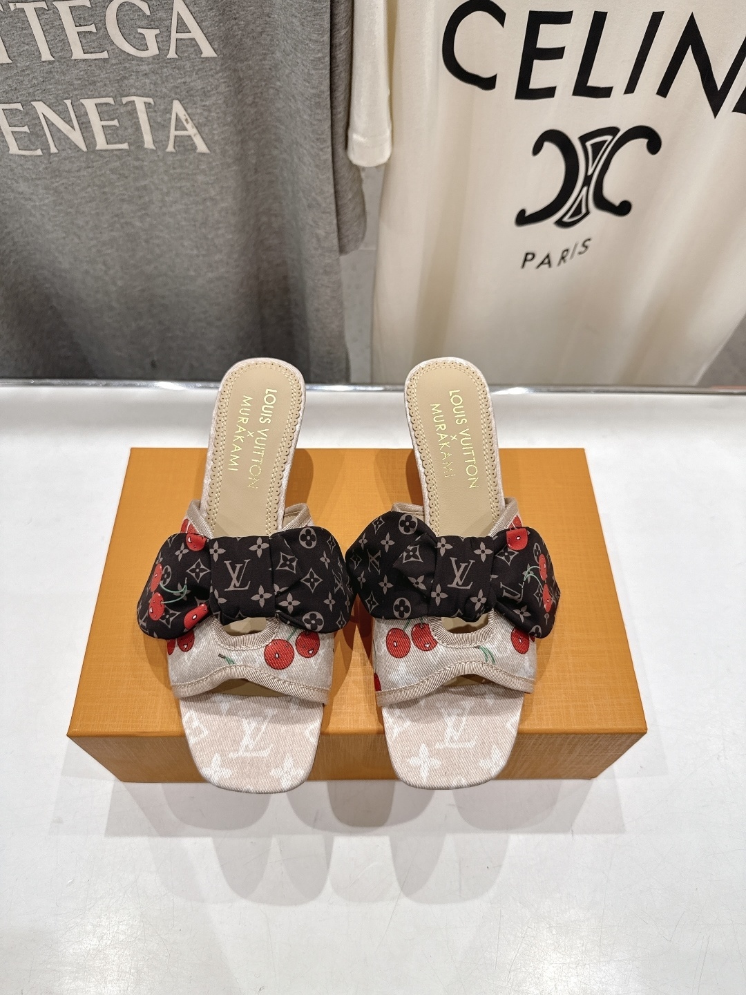 Louis Vuitton x Murakami Cherry Monogram Bow Mule Sandals