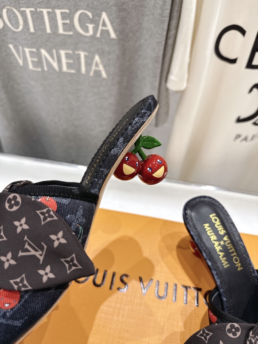 Louis Vuitton x Murakami Monogram Cerises Bow Slides