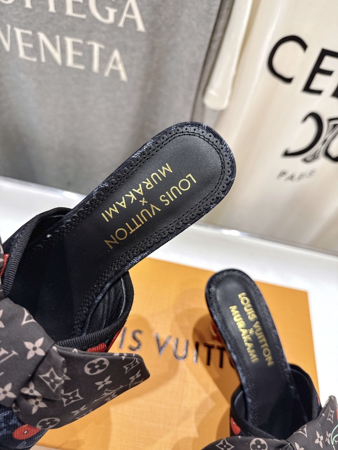 Louis Vuitton x Murakami Monogram Cerises Bow Slides