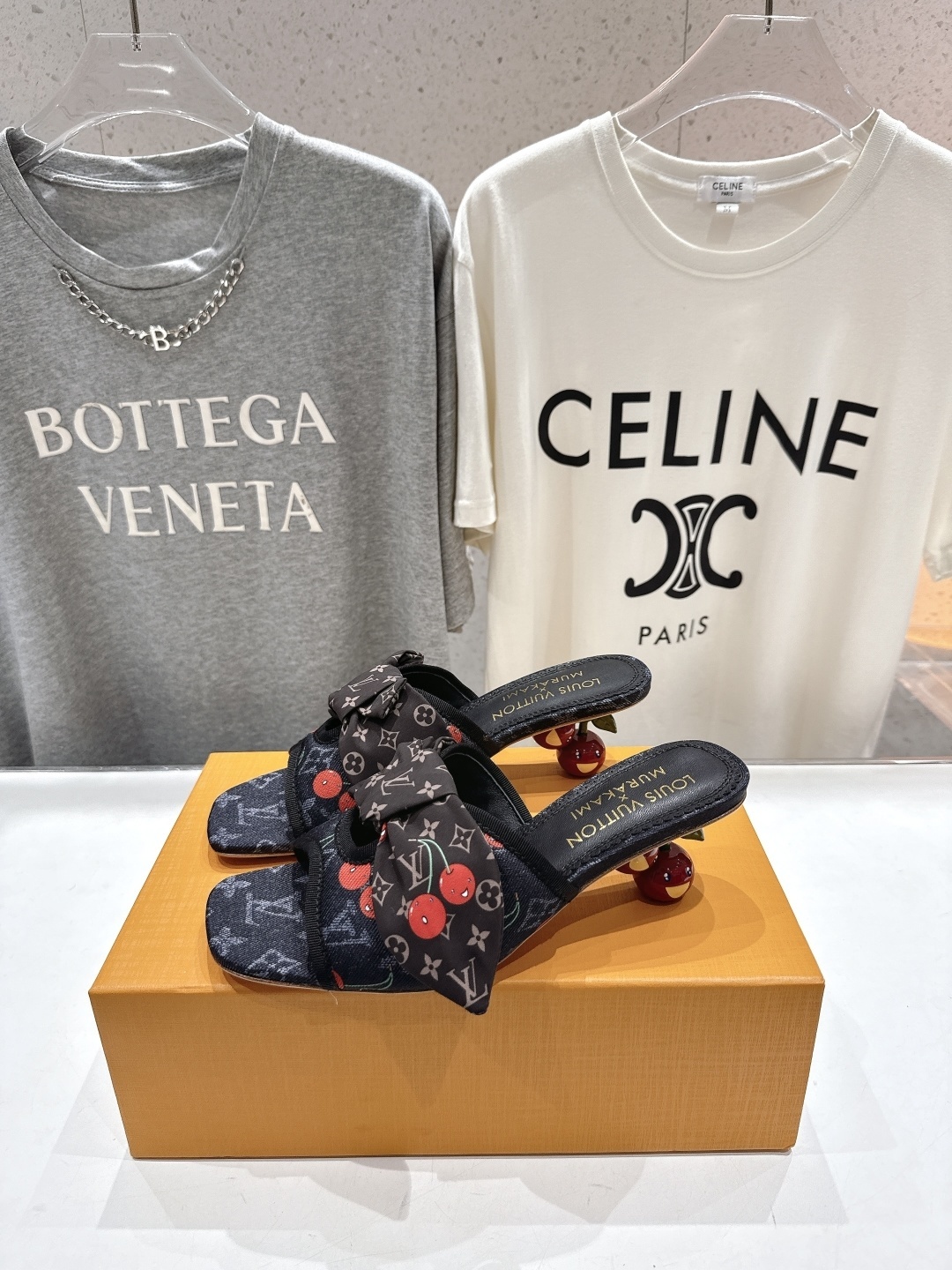 Louis Vuitton x Murakami Monogram Cerises Bow Slides