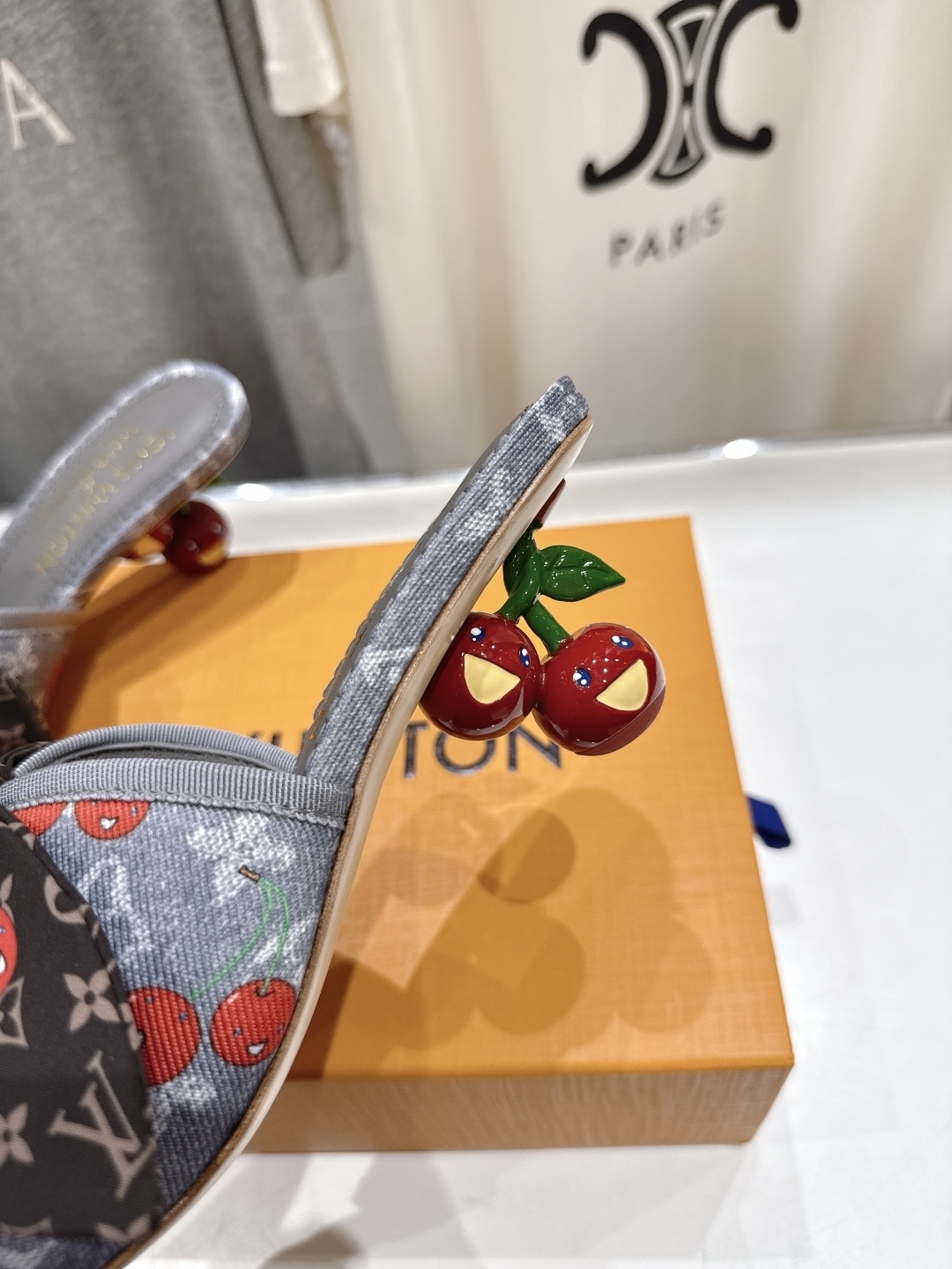 Louis Vuitton x Murakami Cherry Monogram Denim Bow Mules