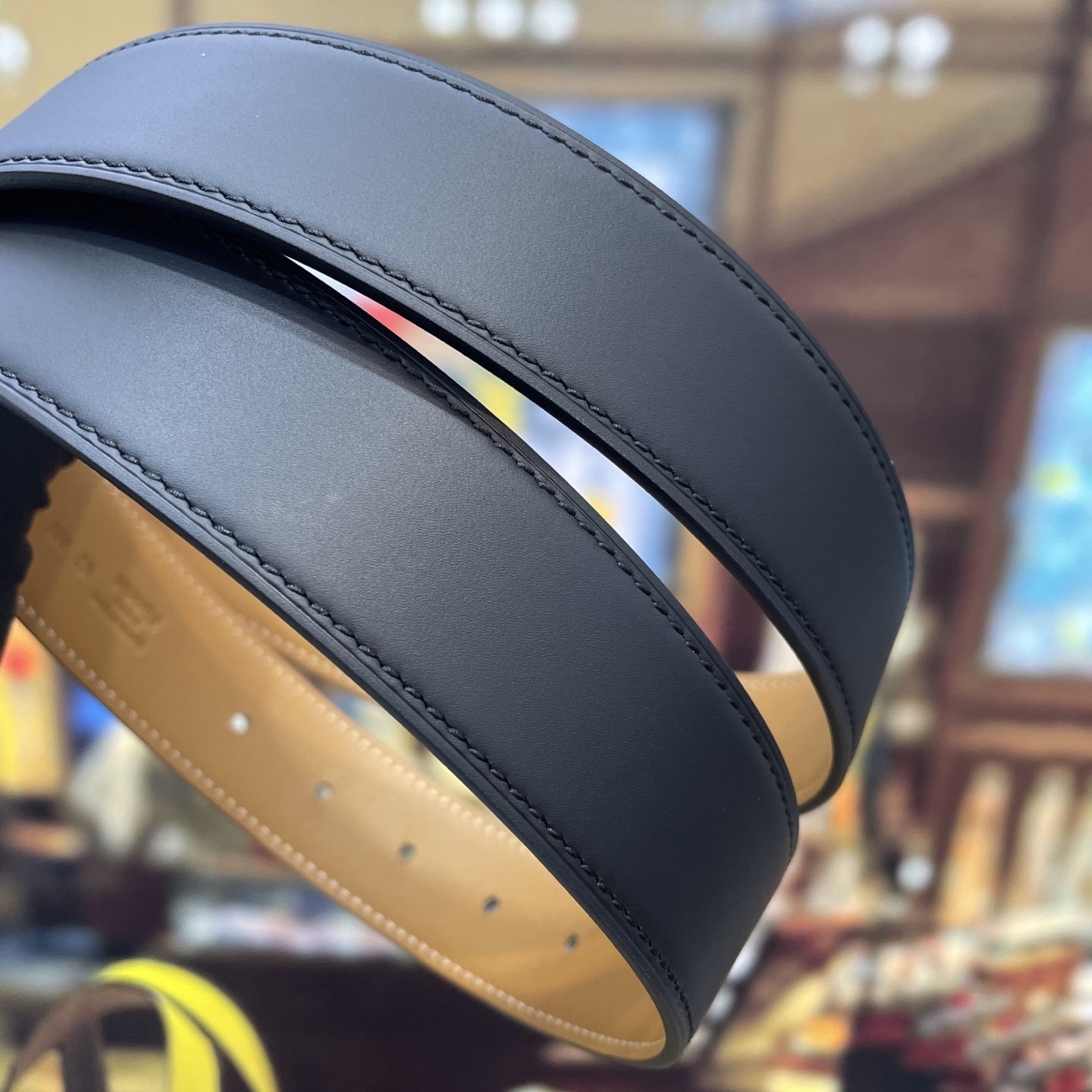 Men's Premium Black Leather Belt with Elegant Silver Buckle