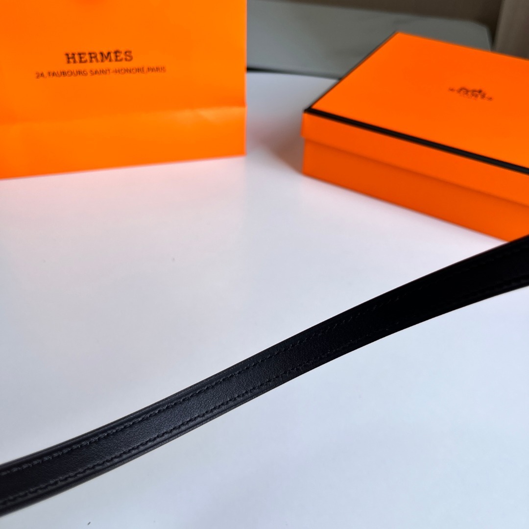 Luxury Black Leather Belt Bag with Gold H Buckle & Waist Pouch