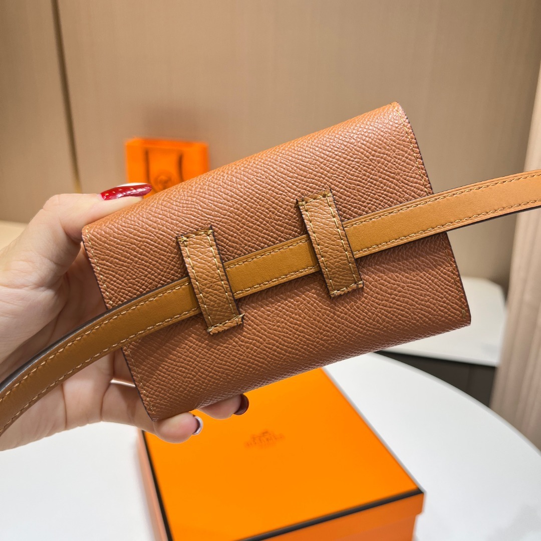 Hermes Gold Epsom Leather Belt Bag with Gold Hardware