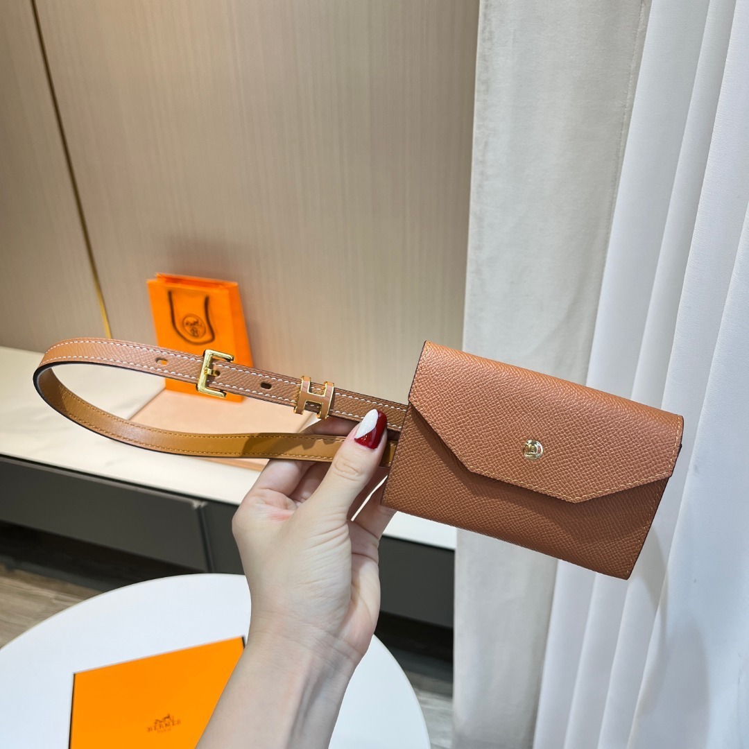 Hermes Gold Epsom Leather Belt Bag with Gold Hardware