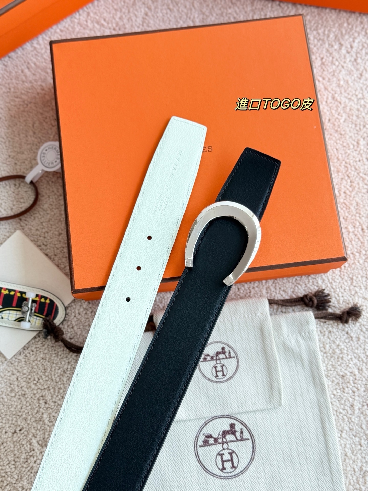 Hermès Luck Buckle & Reversible 38mm Leather Belt