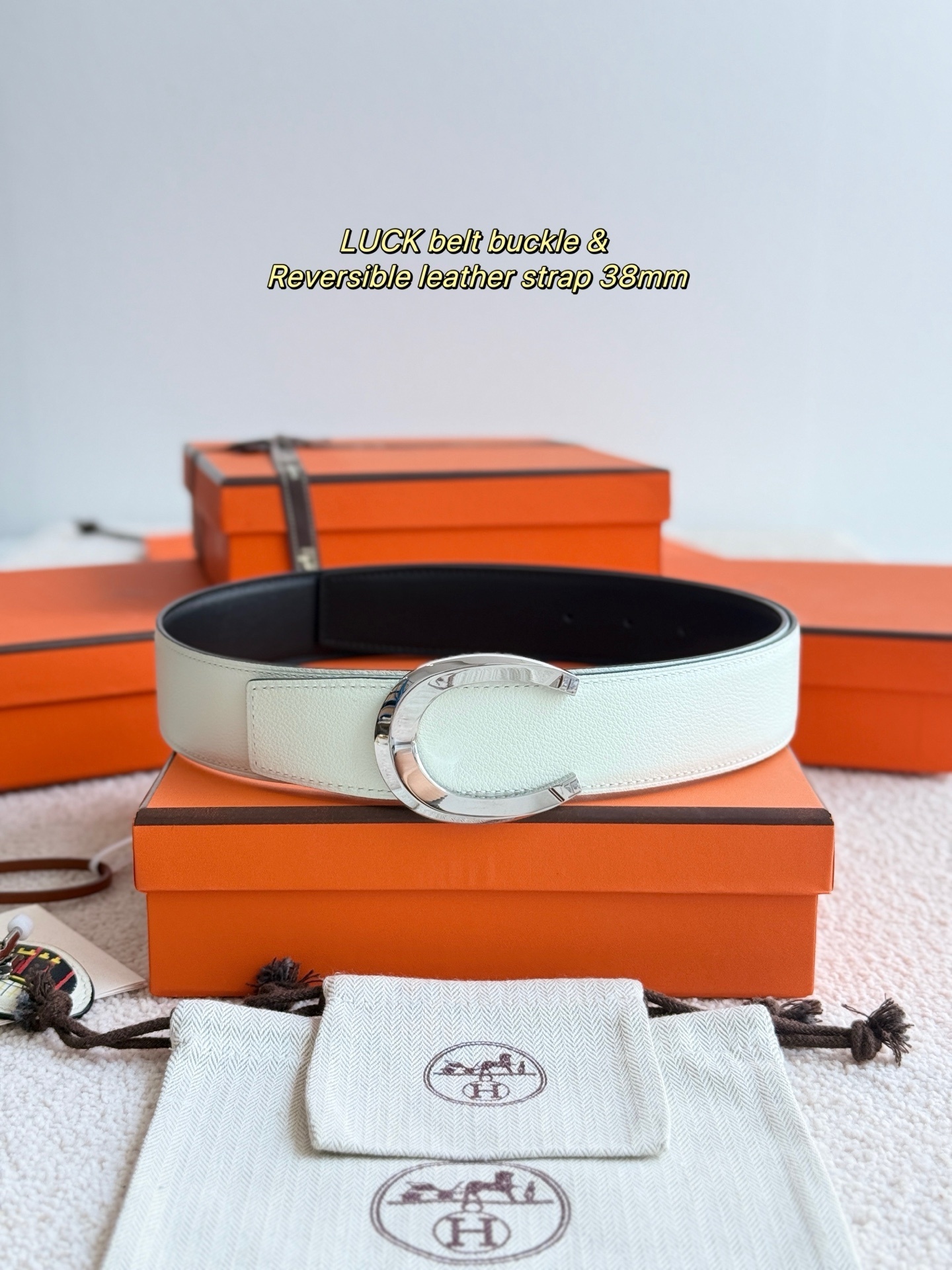 Hermès Luck Buckle & Reversible 38mm Leather Belt