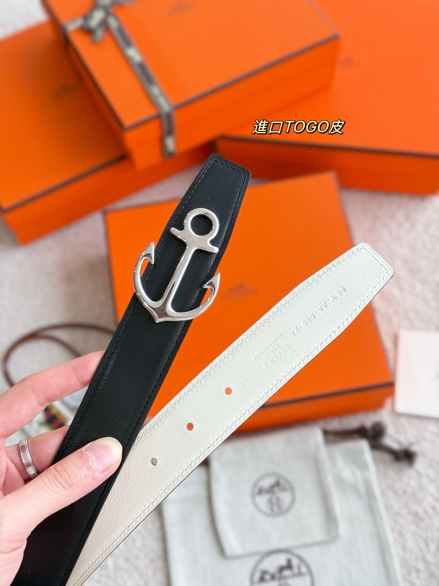 Hermes Cargo Belt Buckle & Reversible 32mm Leather Strap