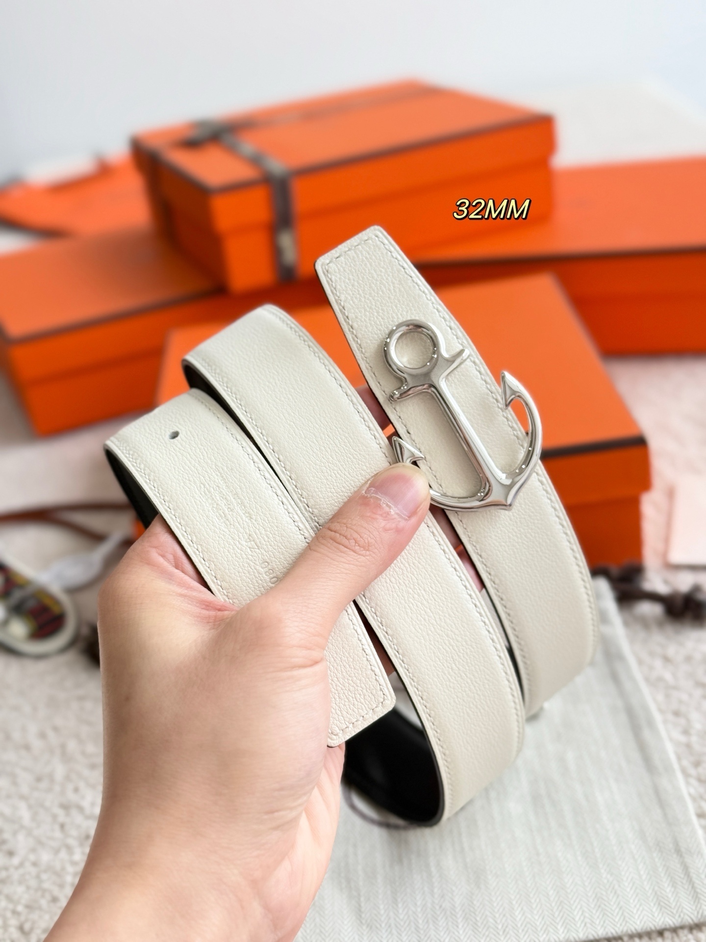 Hermes Cargo Belt Buckle & Reversible 32mm Leather Strap