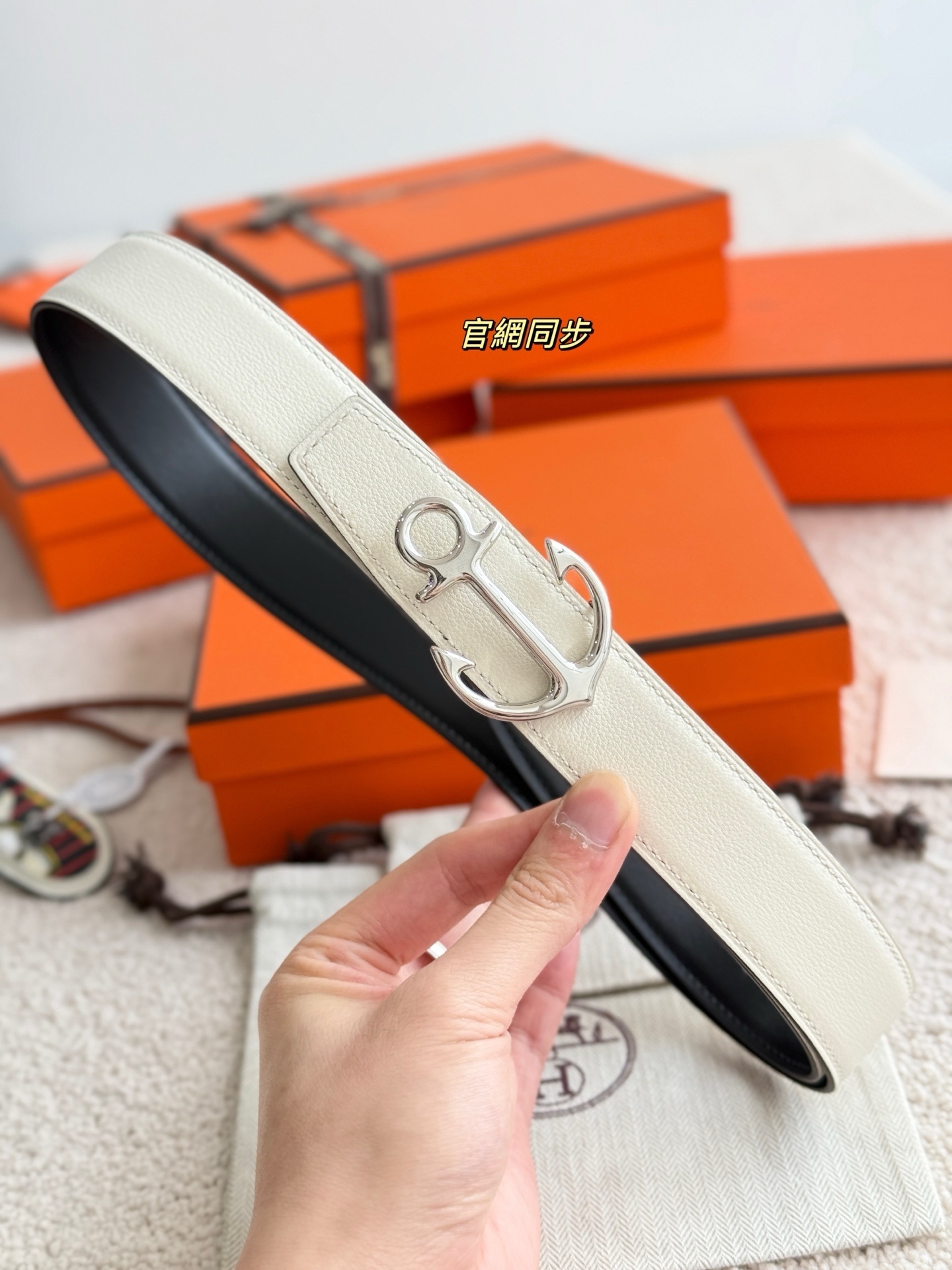 Hermes Cargo Belt Buckle & Reversible 32mm Leather Strap