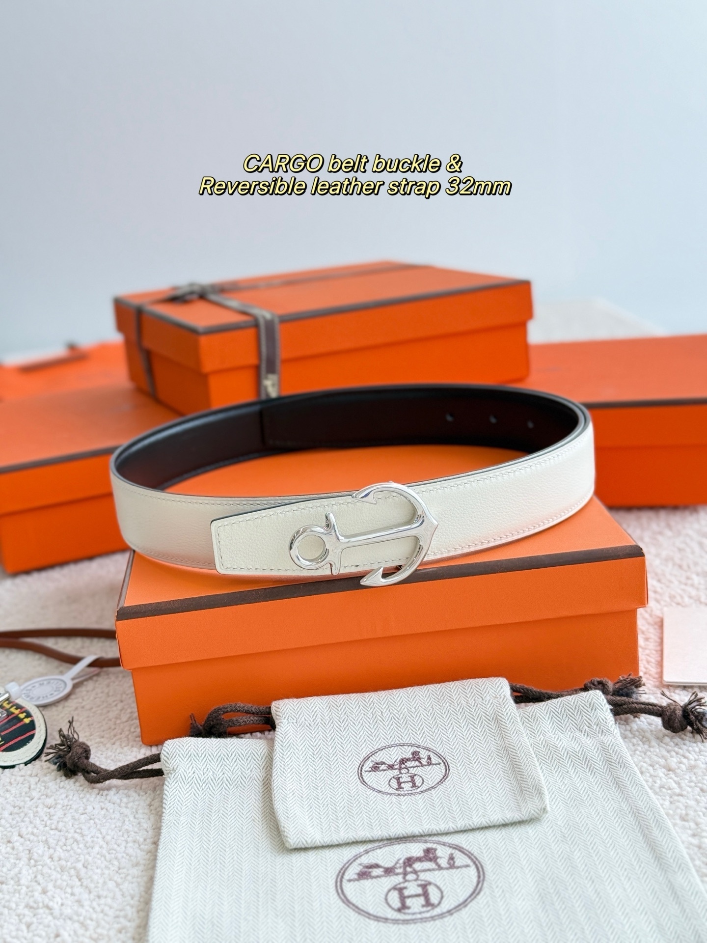 Hermes Cargo Belt Buckle & Reversible 32mm Leather Strap