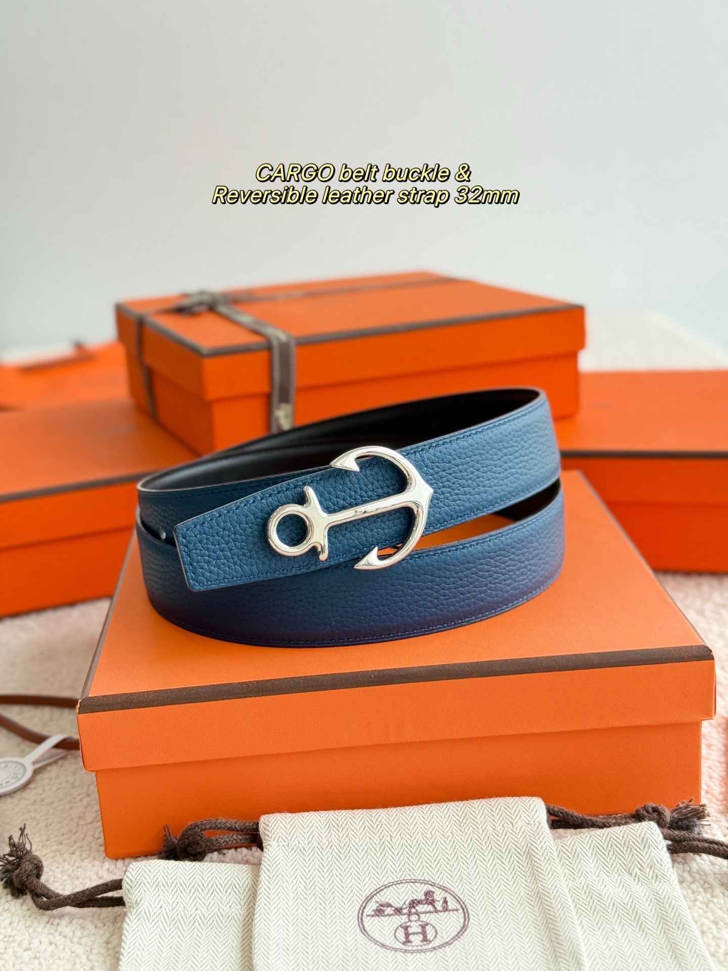 Hermes Cargo Belt Buckle & Reversible Leather Strap 32mm