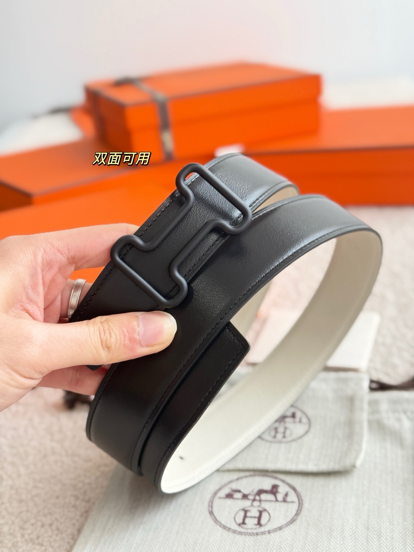 Hermes Tonight Belt Buckle & Reversible Leather Strap 32mm