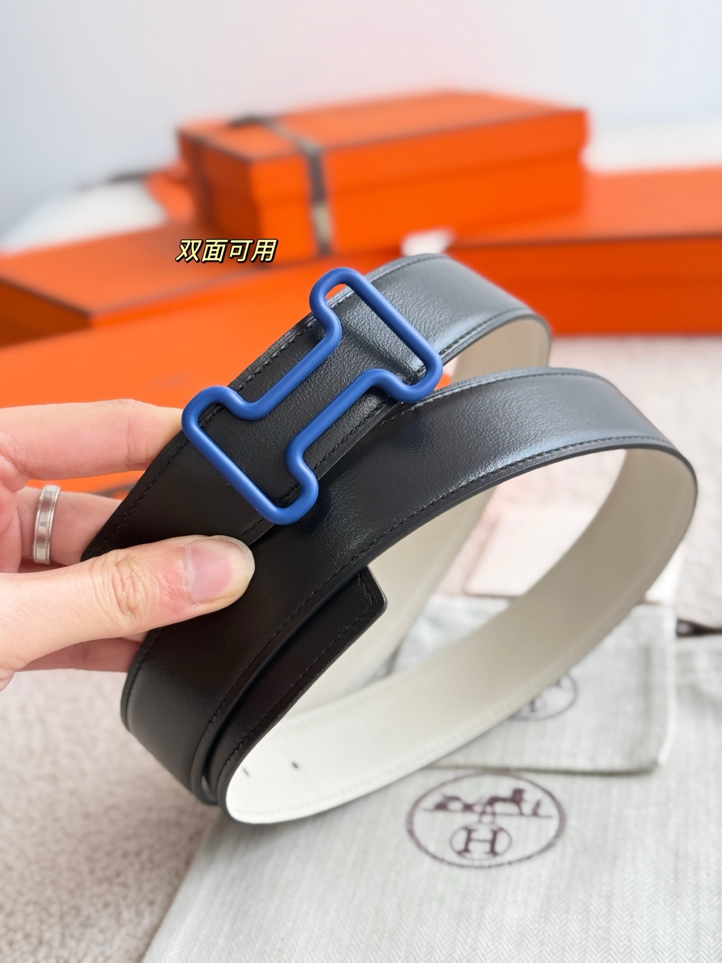 Hermes Tonight Belt Buckle & Reversible Leather Strap 32mm