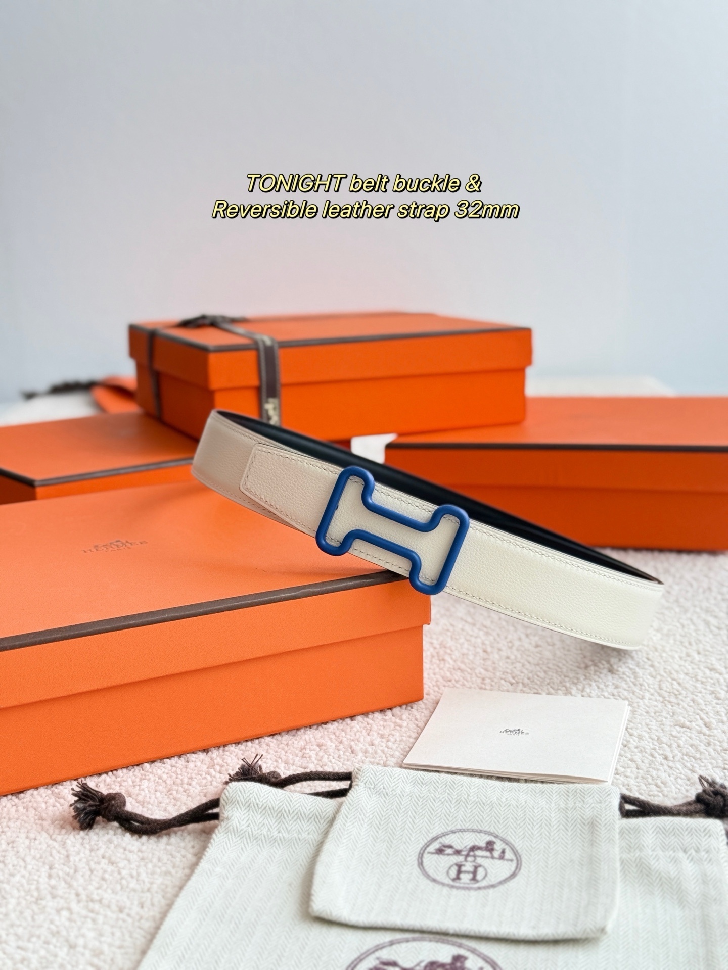 Hermes Tonight Belt Buckle & Reversible Leather Strap 32mm