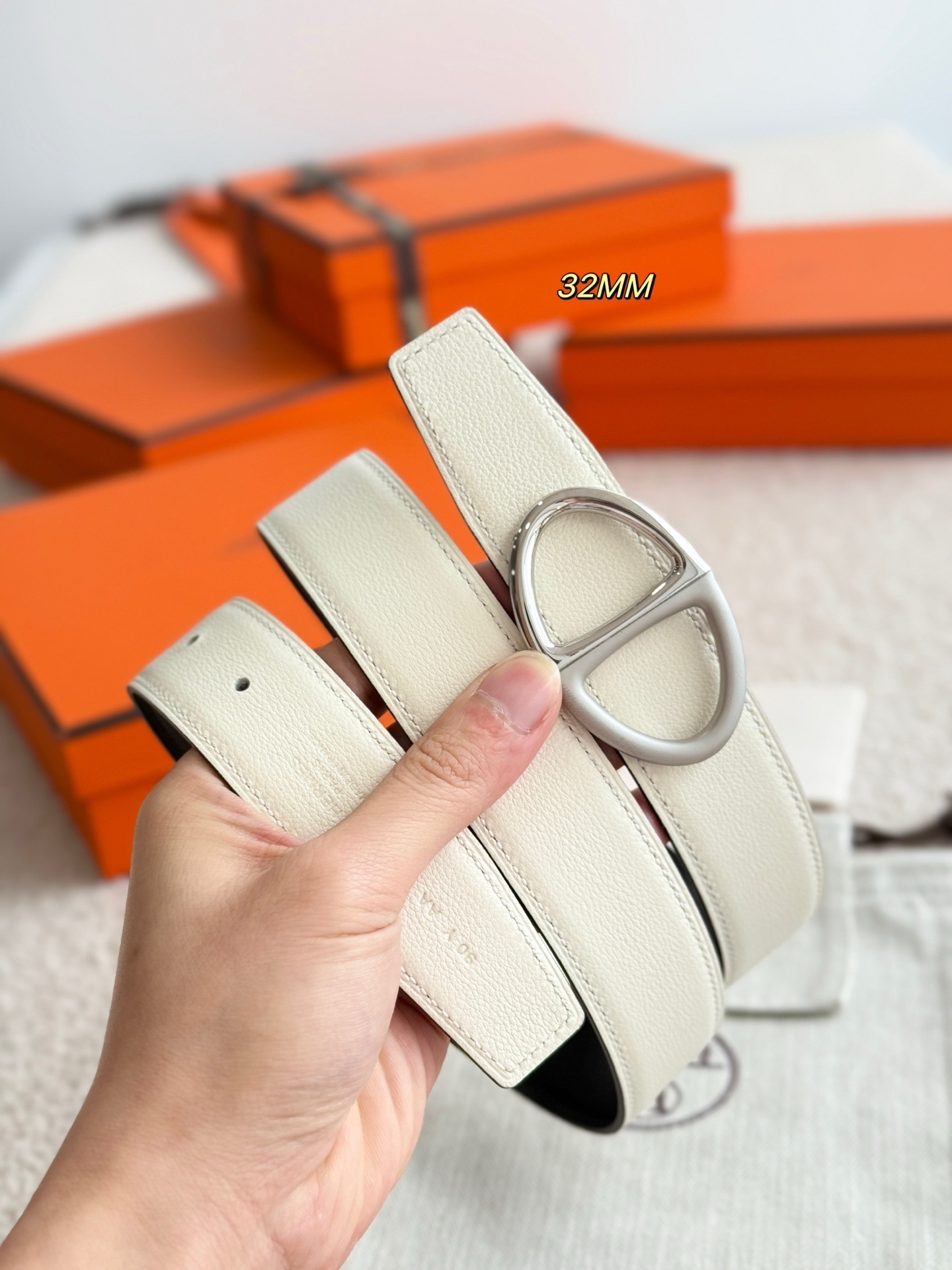 Hermès Tonight Belt Buckle & Reversible Leather Strap 32mm