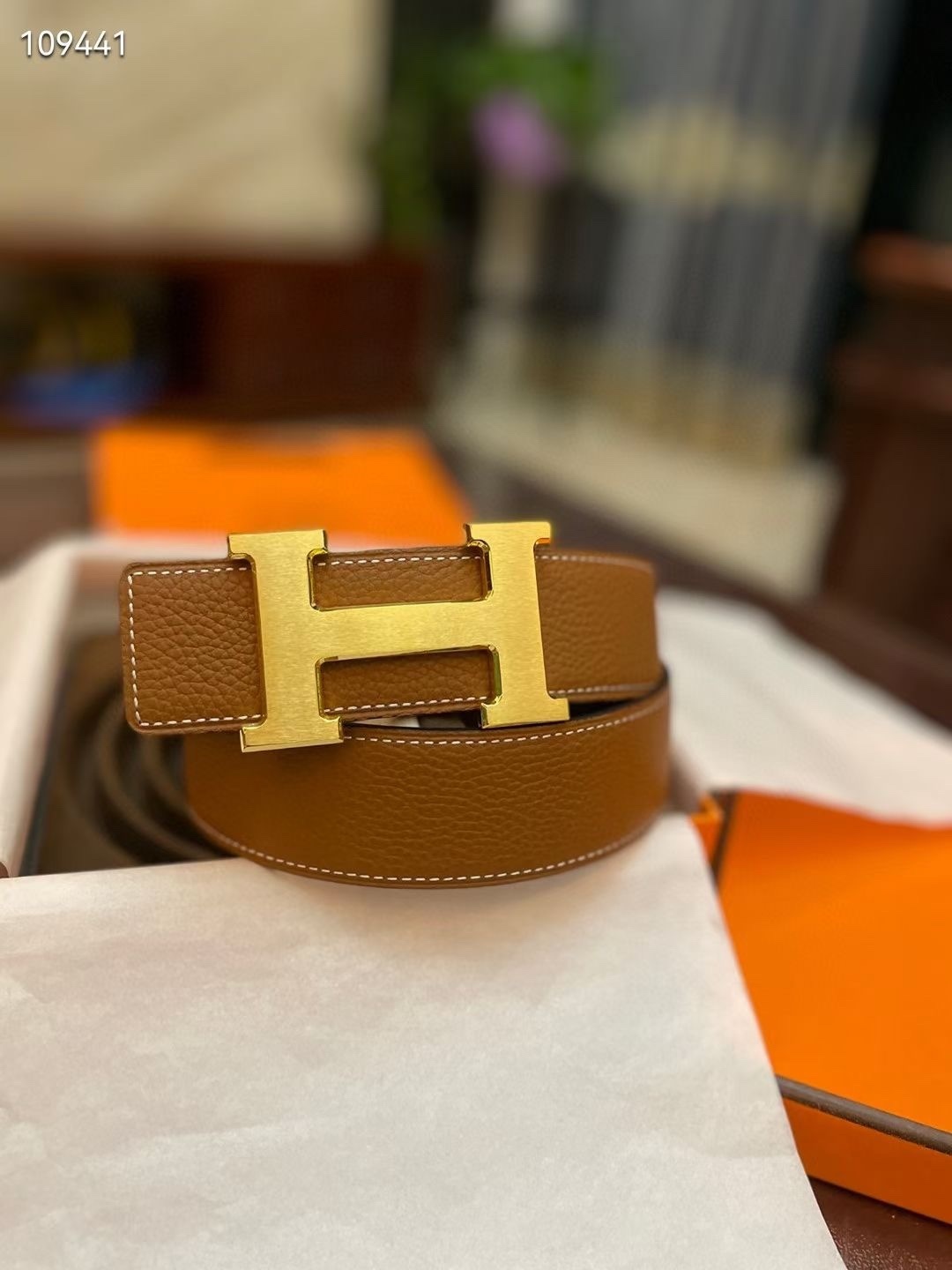 Premium Reversible H Buckle Leather Belt - Brown & Black Edition