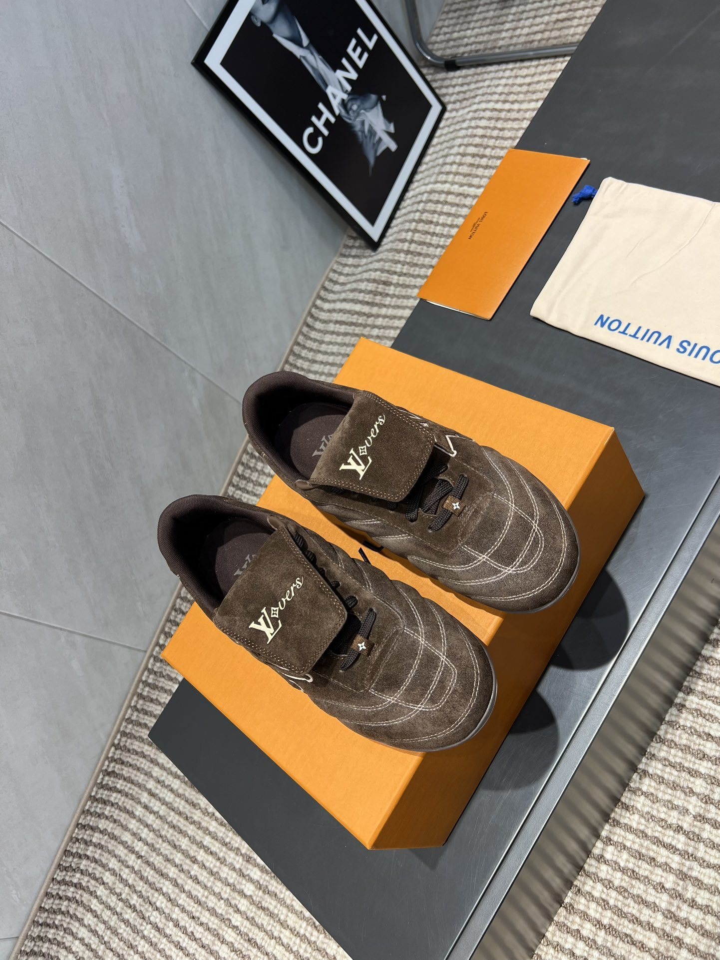 Louis Vuitton LV Lovers Brown Suede Sneakers - Premium Luxury Shoes