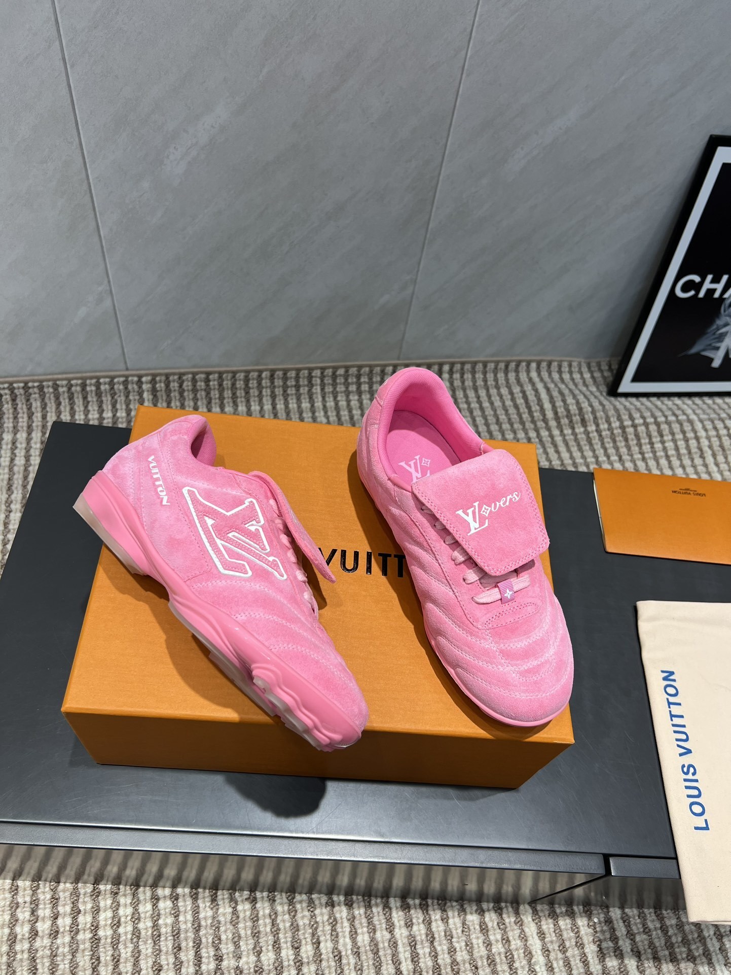 Louis Vuitton LV Lovers Pink Suede Sneakers - Luxury Designer Shoes
