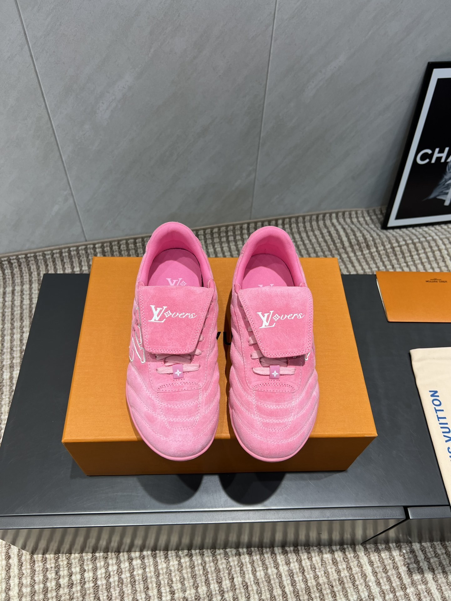 Louis Vuitton LV Lovers Pink Suede Sneakers – Luxury Designer Shoes