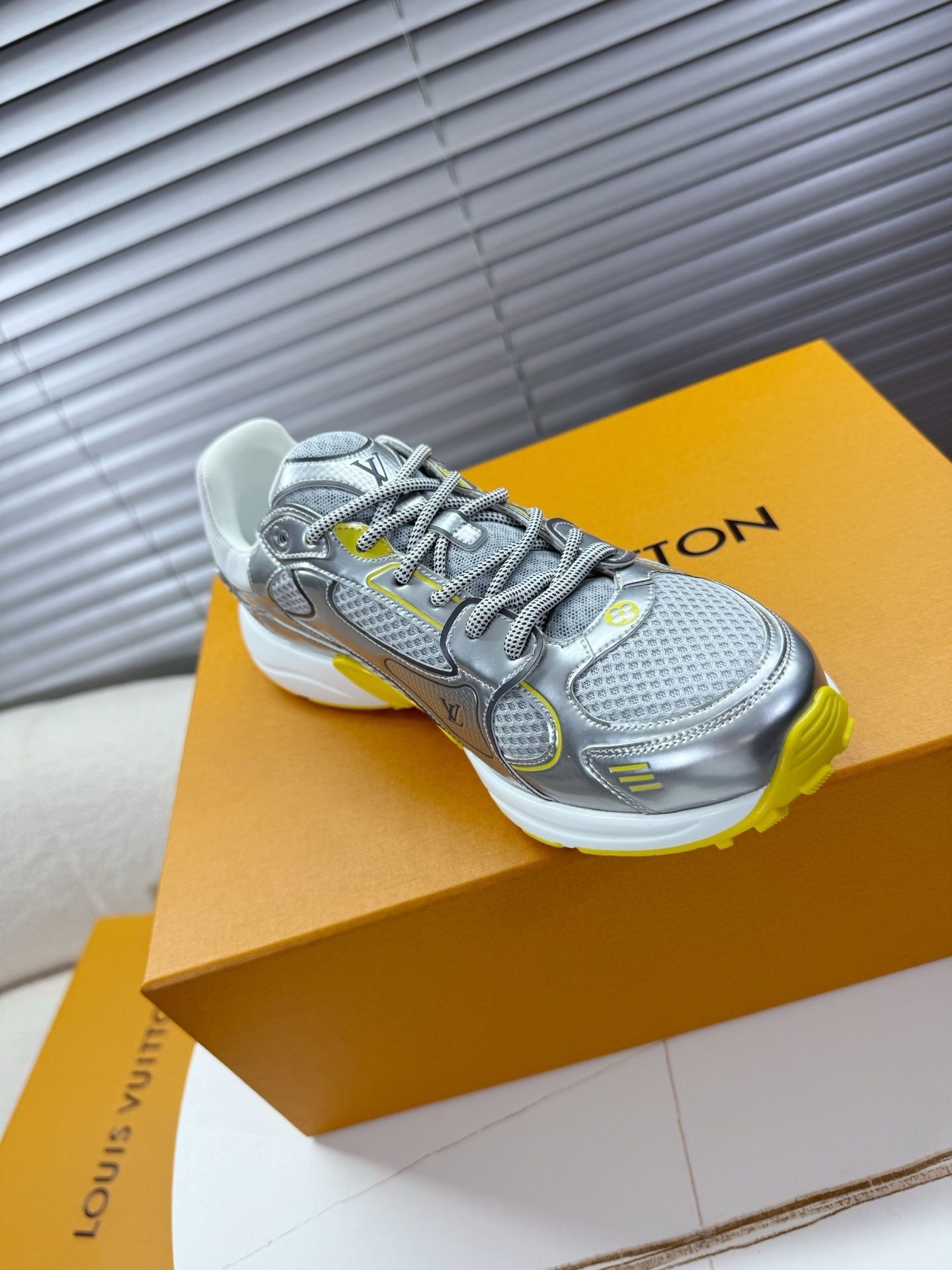 Louis Vuitton LV Runner Tatic Sneakers Silver Yellow Luxury Trainers