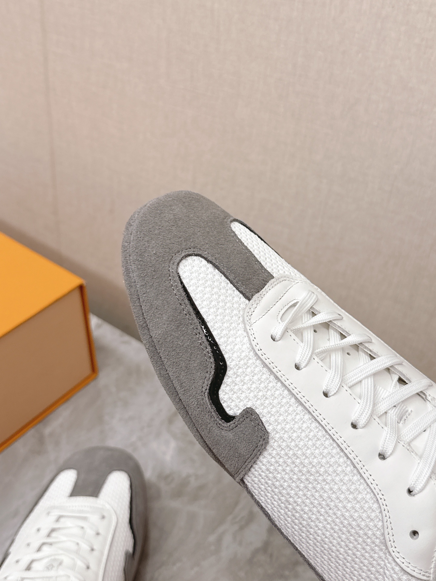 Louis Vuitton LV Rush White & Grey Mesh Suede Luxury Sneakers