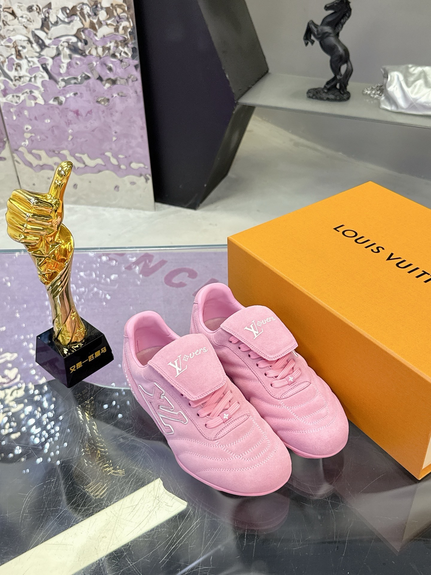Louis Vuitton LV Skate Sneaker Pink Suede - Luxury Women's Footwear