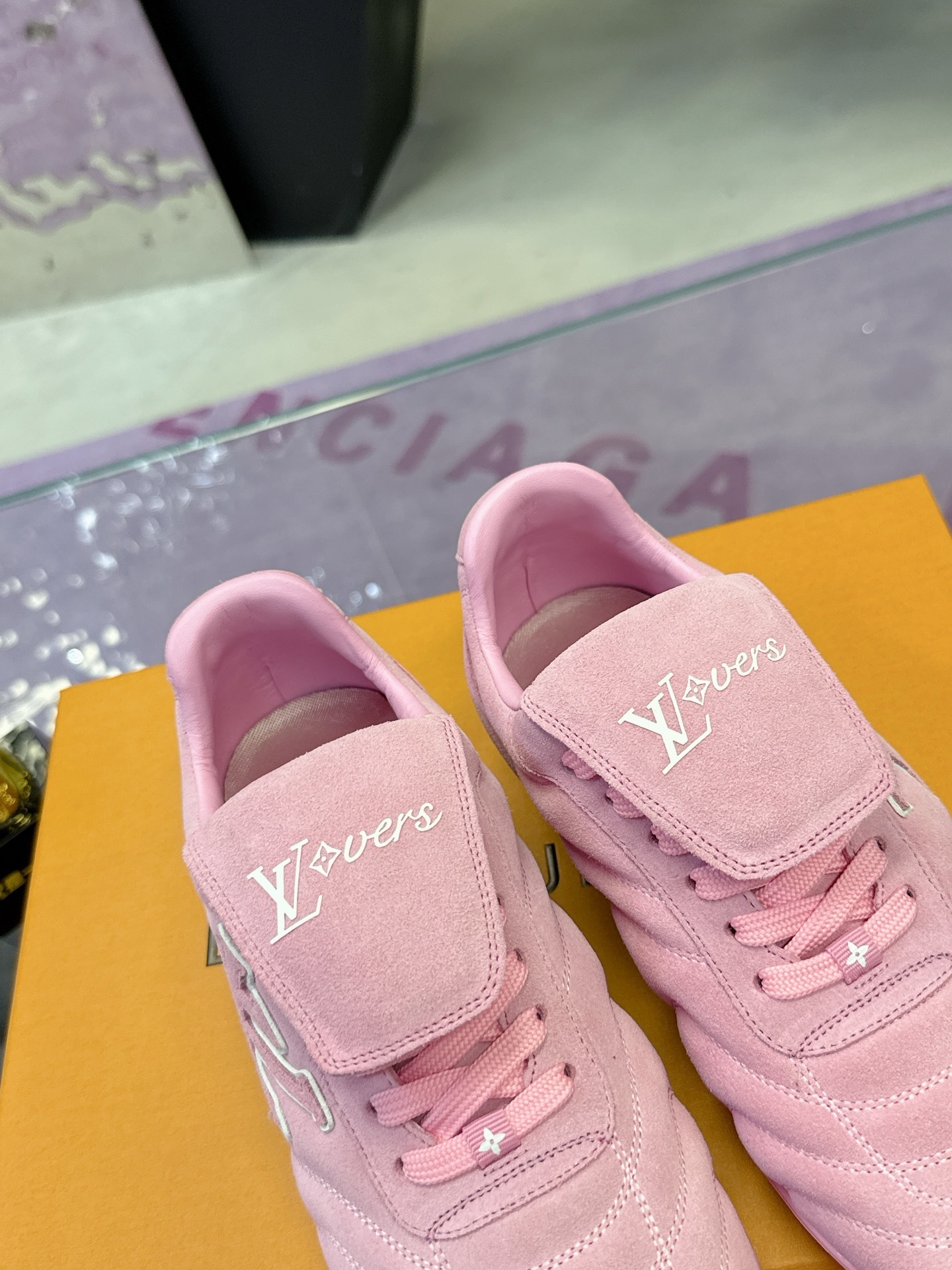Louis Vuitton LV Skate Sneaker Pink Suede - Luxury Women's Footwear