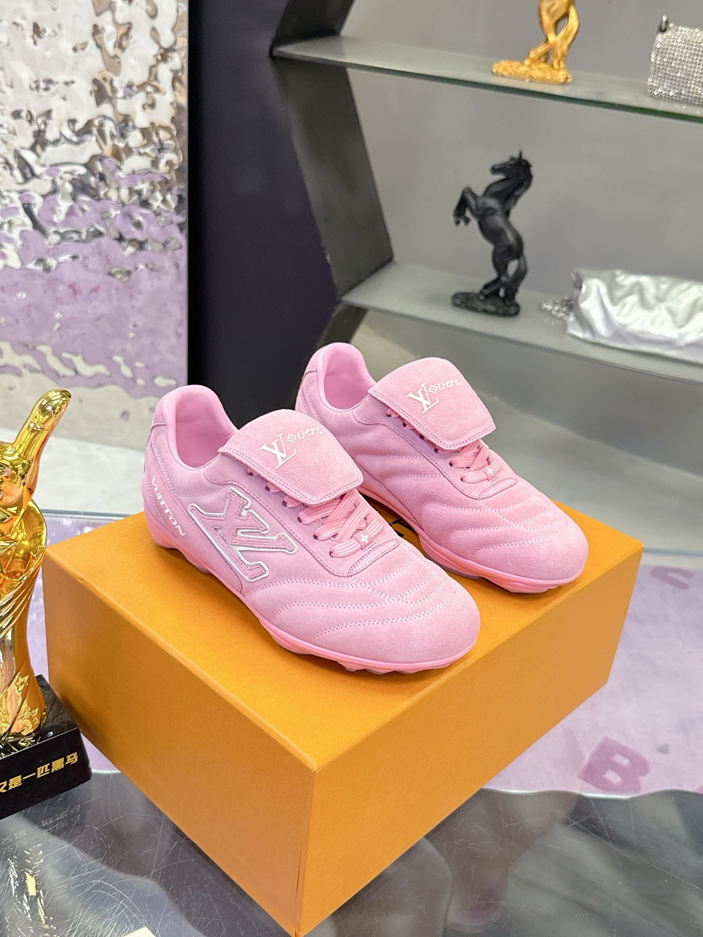 Louis Vuitton LV Skate Sneaker Pink Suede - Luxury Women's Footwear