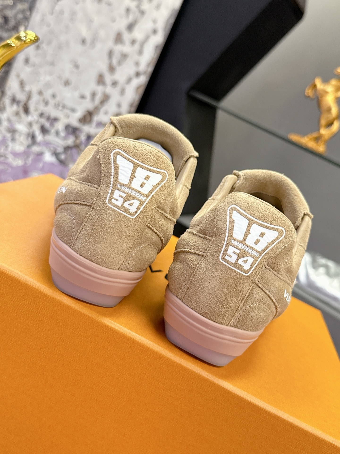 Louis Vuitton Beige Suede LV Football Sneakers Luxury Men's Trainers