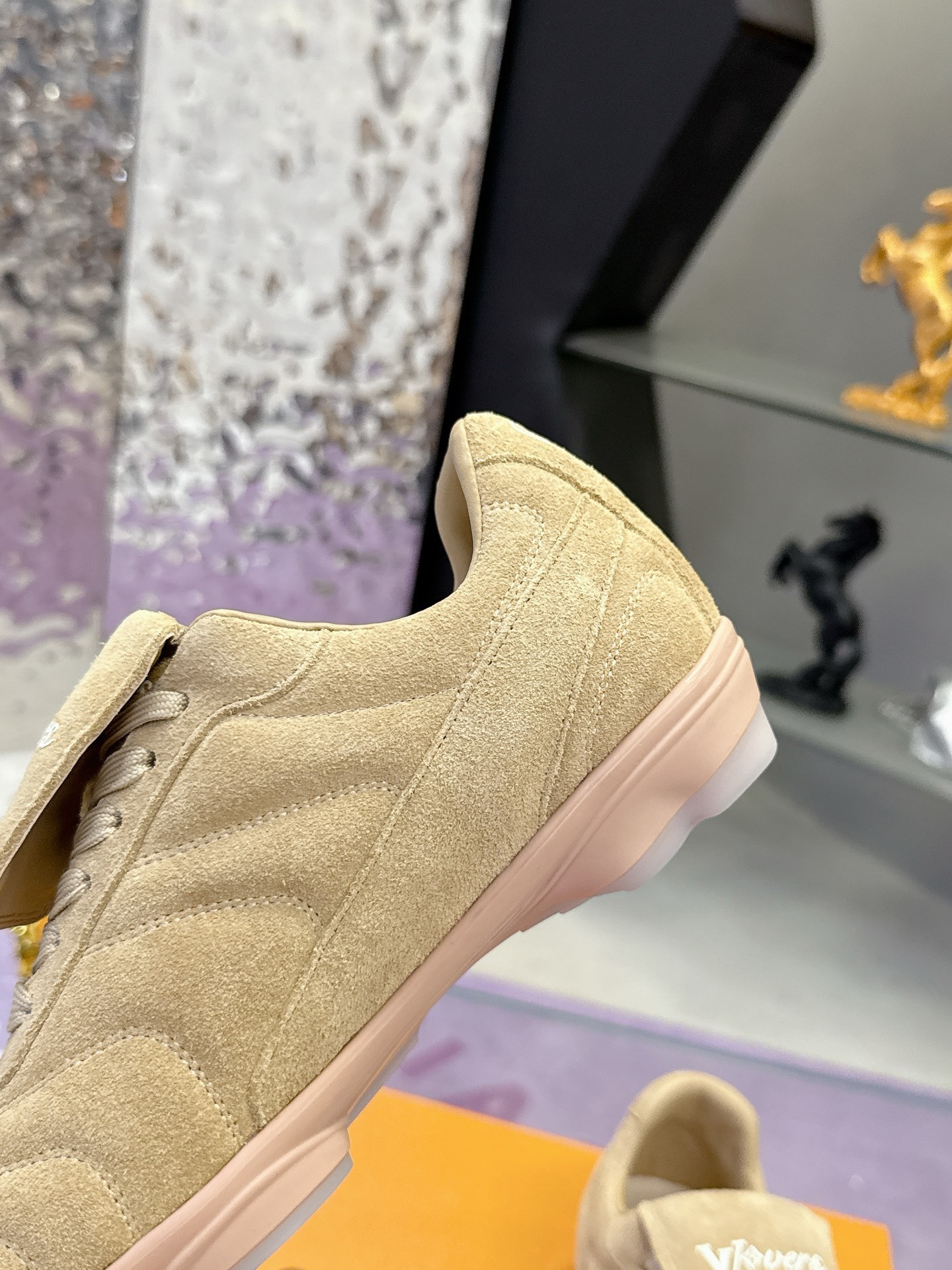 Louis Vuitton Beige Suede LV Football Sneakers Luxury Men's Trainers