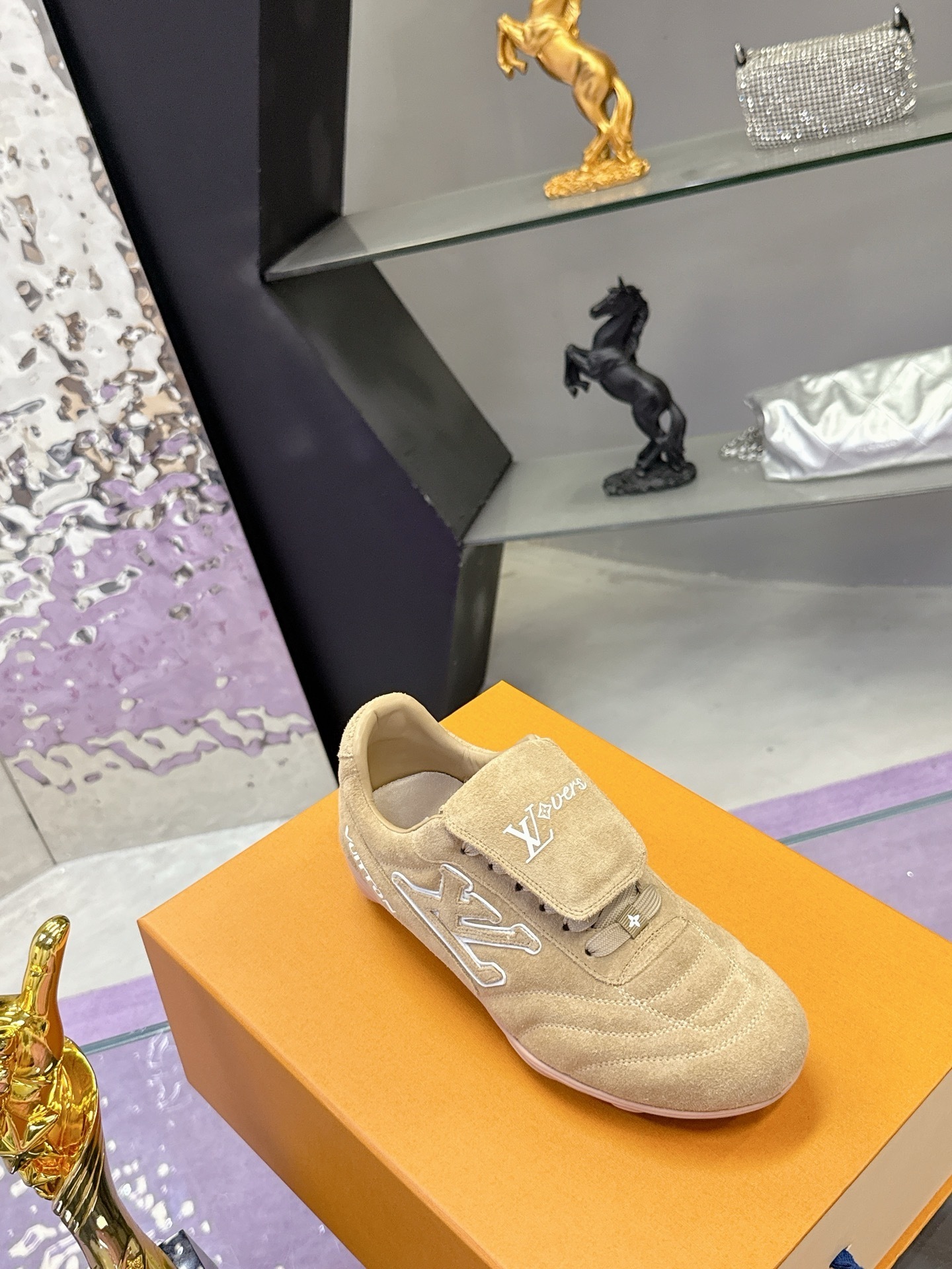 Louis Vuitton Beige Suede LV Football Sneakers Luxury Men's Trainers