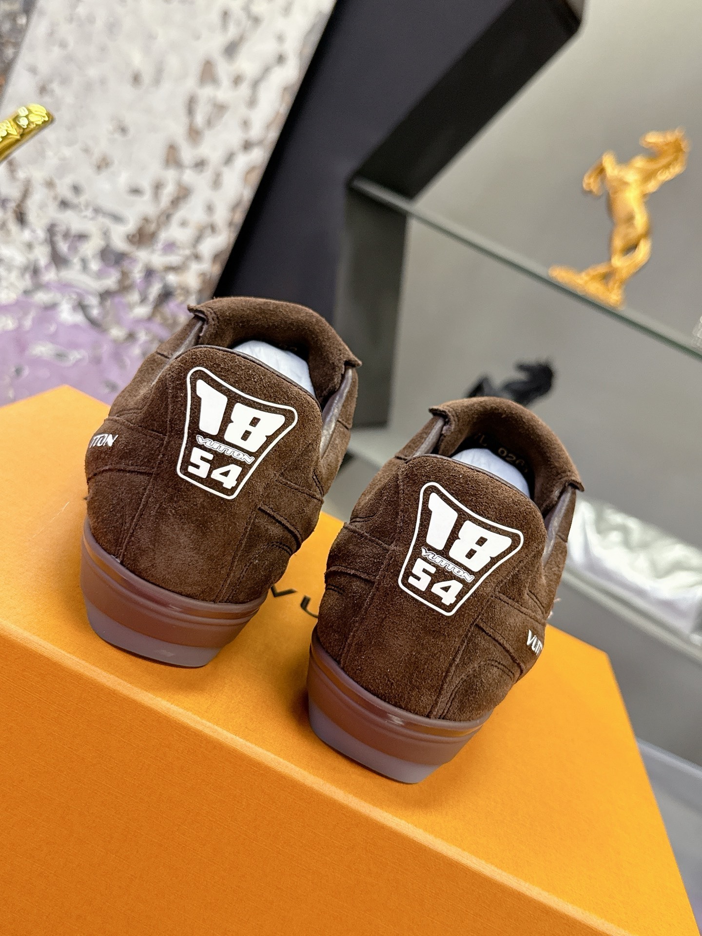 Louis Vuitton Brown Suede Men's Luxury Trainer Sneakers