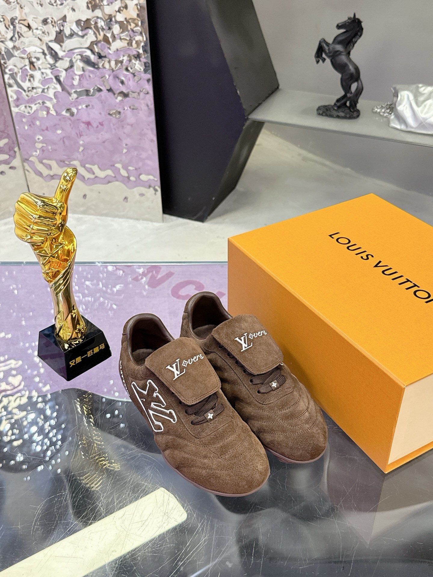 Louis Vuitton Brown Suede Men's Luxury Trainer Sneakers