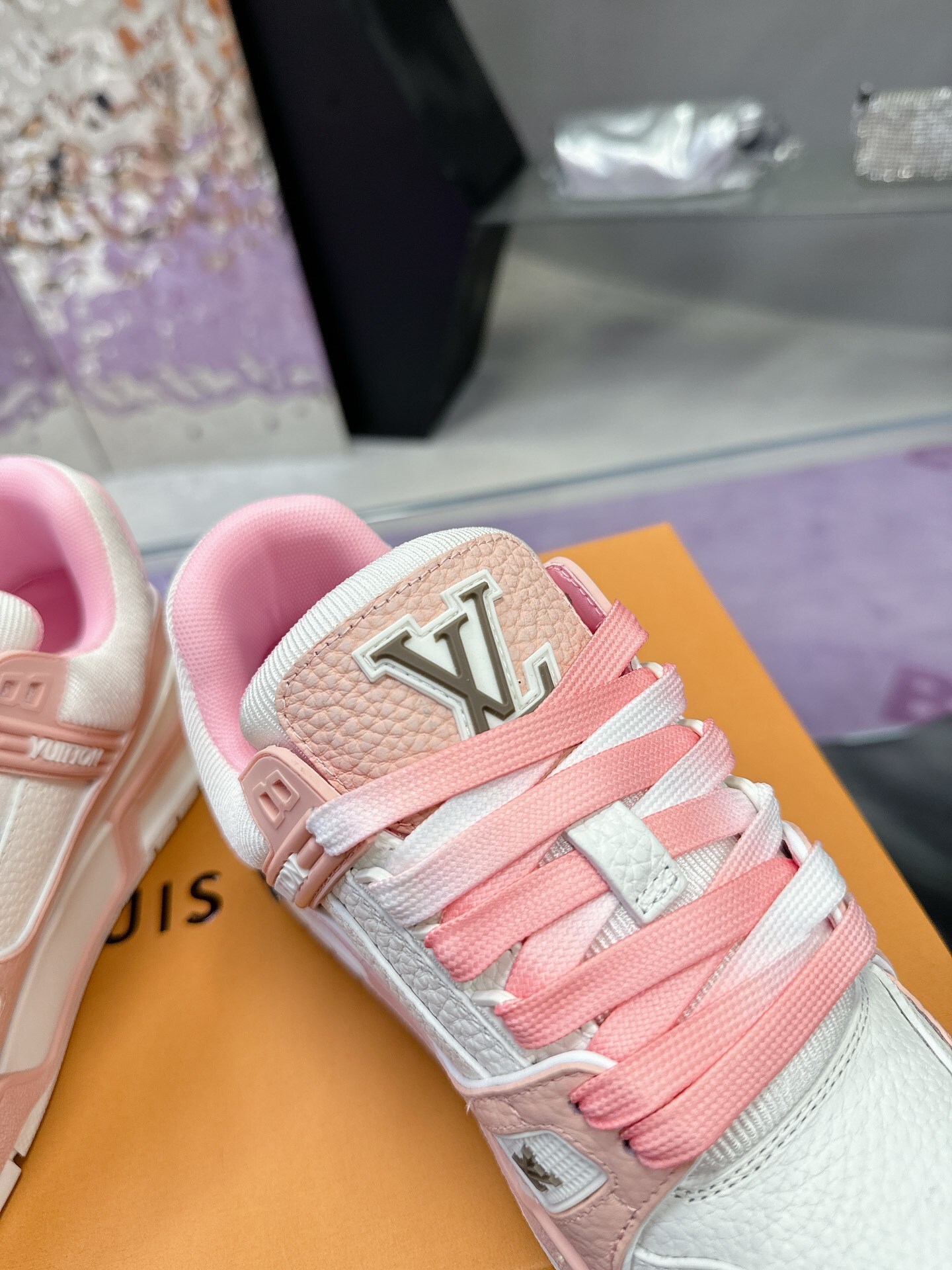 Louis Vuitton LV Trainer Sneakers in Pink and White - Luxury Footwear