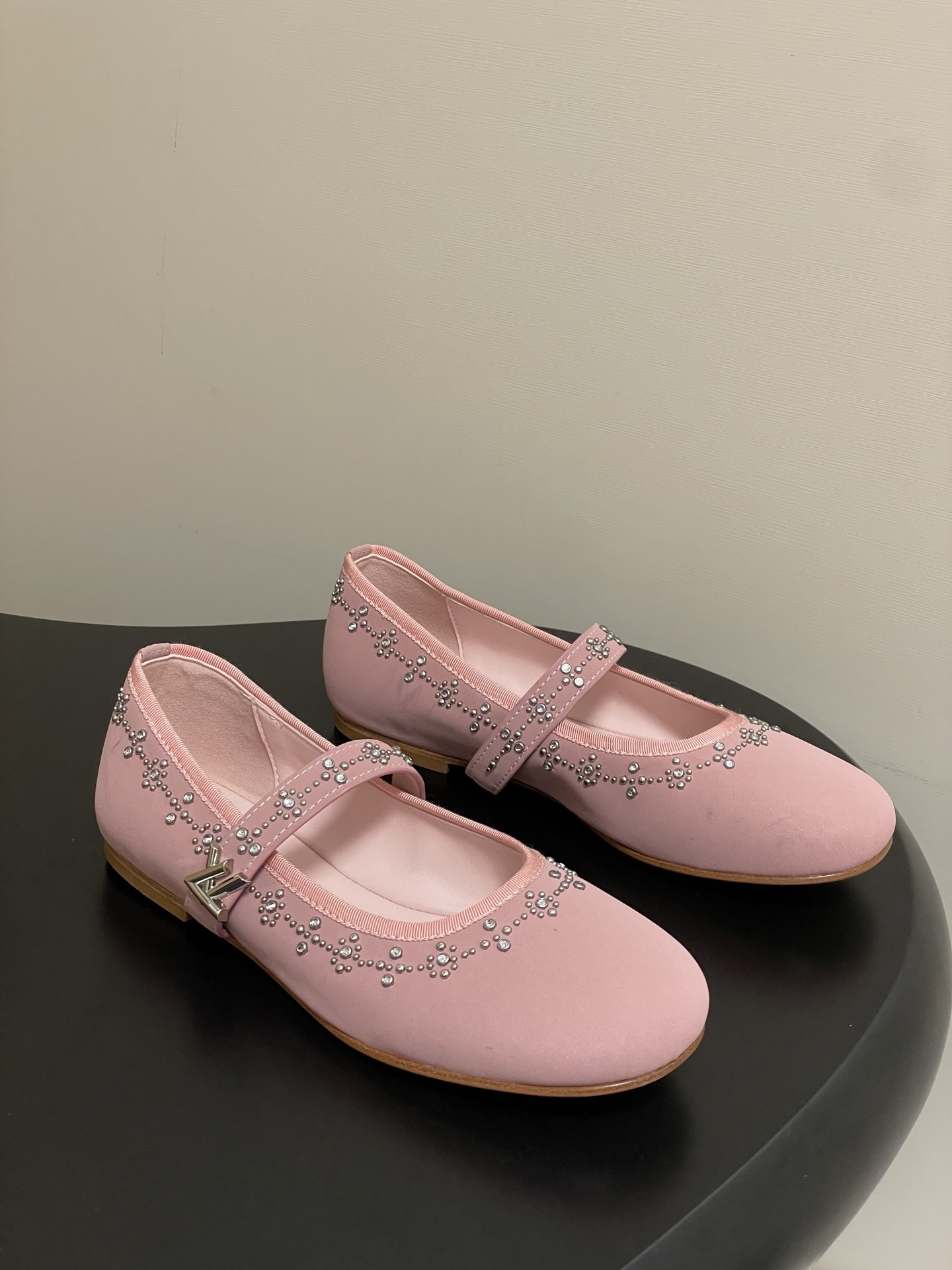 Luxury Pink Rhinestone Mary Jane Shoes for Girls – Princess Flats
