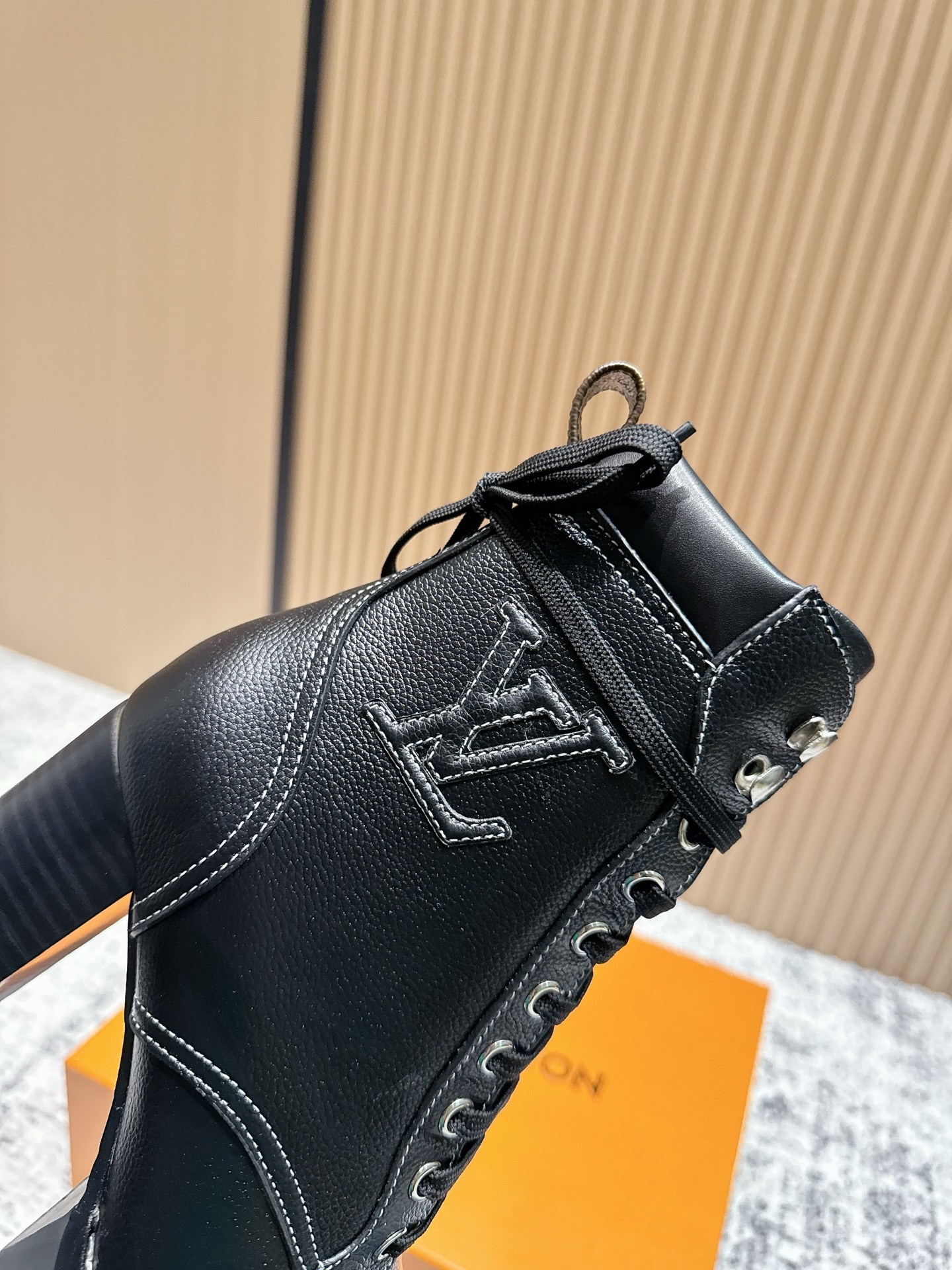 Louis Vuitton Star Trail Ankle Boots in Black Calf Leather