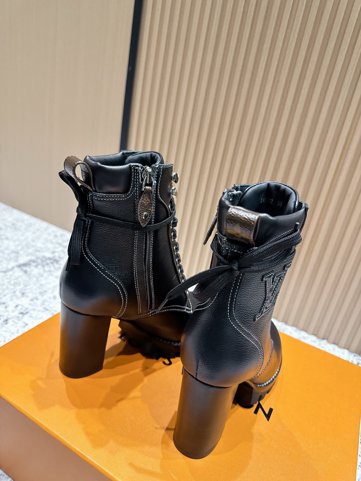 Louis Vuitton Star Trail Ankle Boots in Black Calf Leather