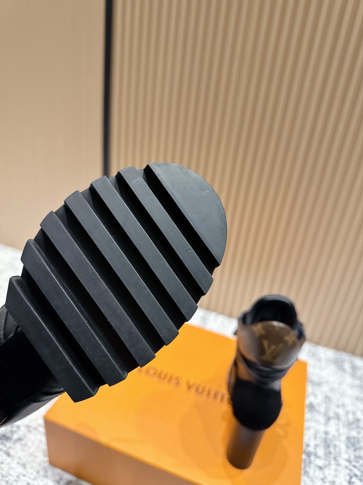 Louis Vuitton Star Trail Ankle Boots in Black Leather & Monogram