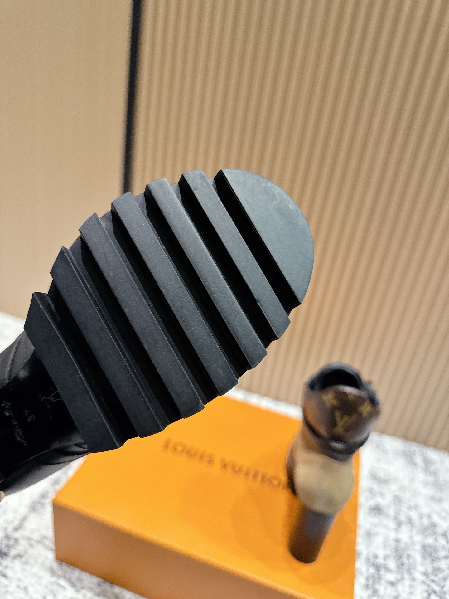 Luxury Monogram High-Heeled Lace-Up Ankle Boots for Women