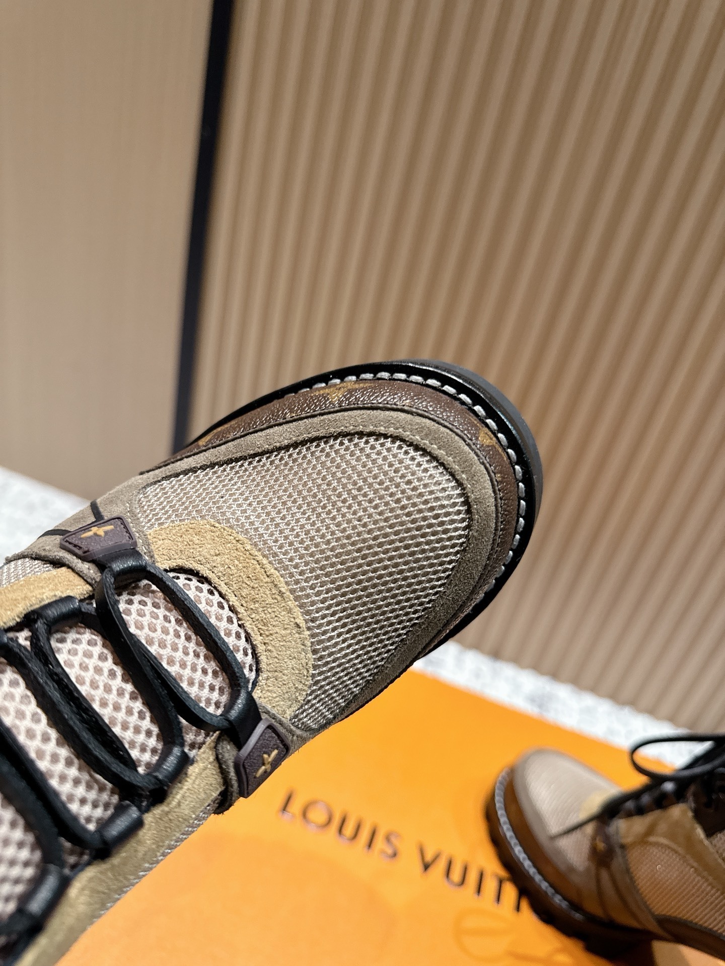 Louis Vuitton Monogram Mesh Lace-Up Ankle Boots