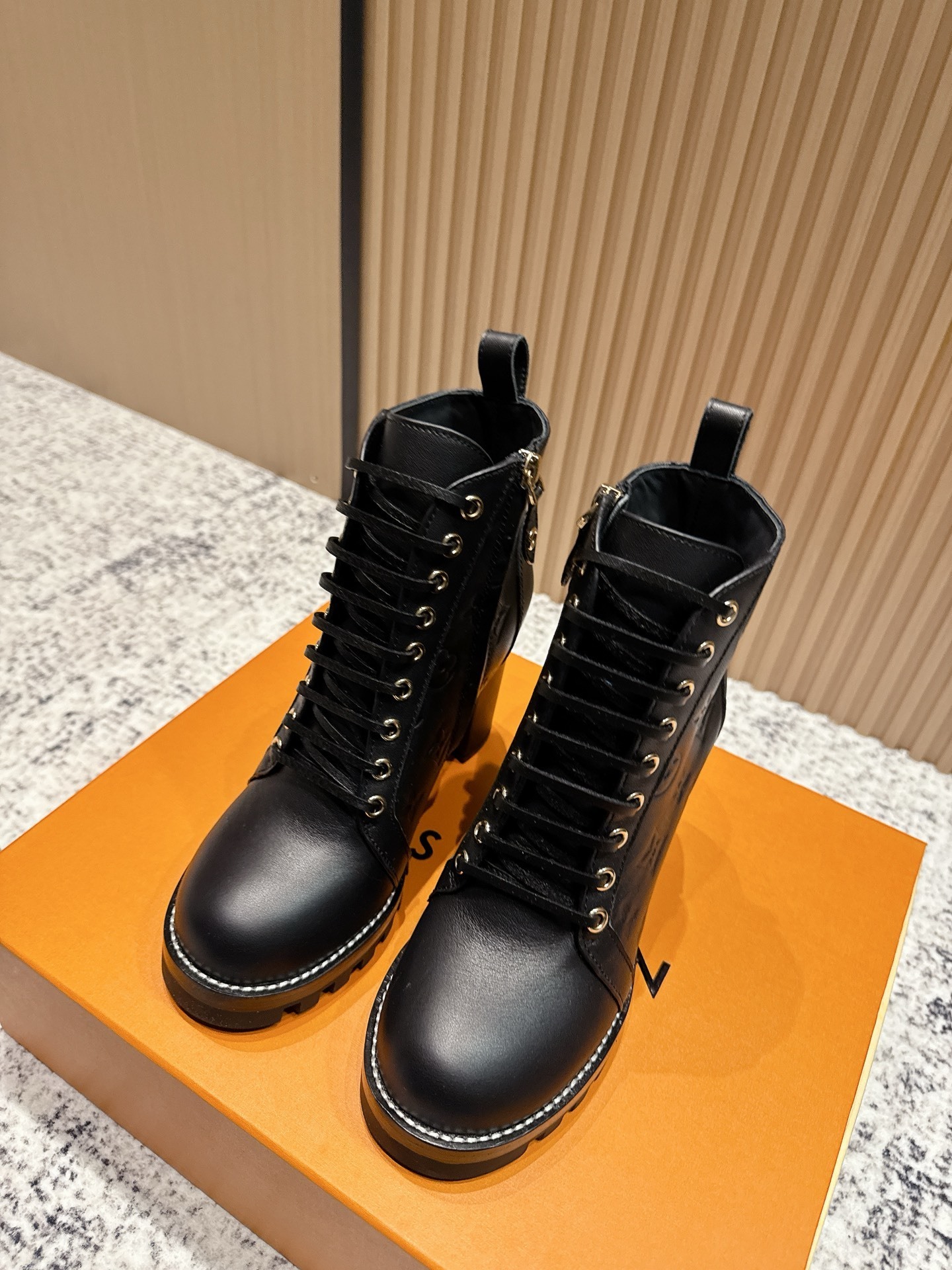 Louis Vuitton Star Trail Ankle Boots – Black Leather Lace-up