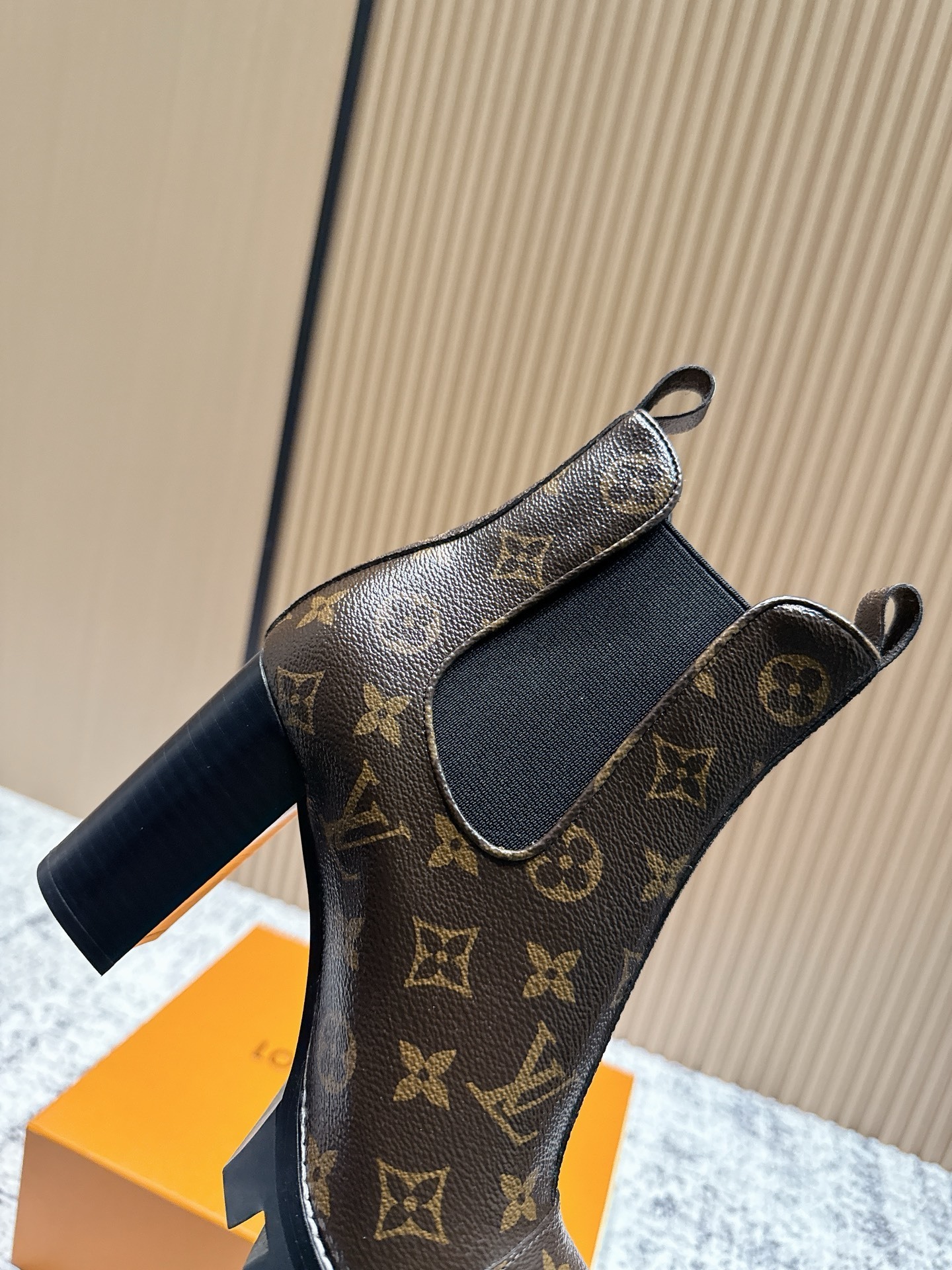 Louis Vuitton Monogram Canvas High Heel Chelsea Ankle Boots