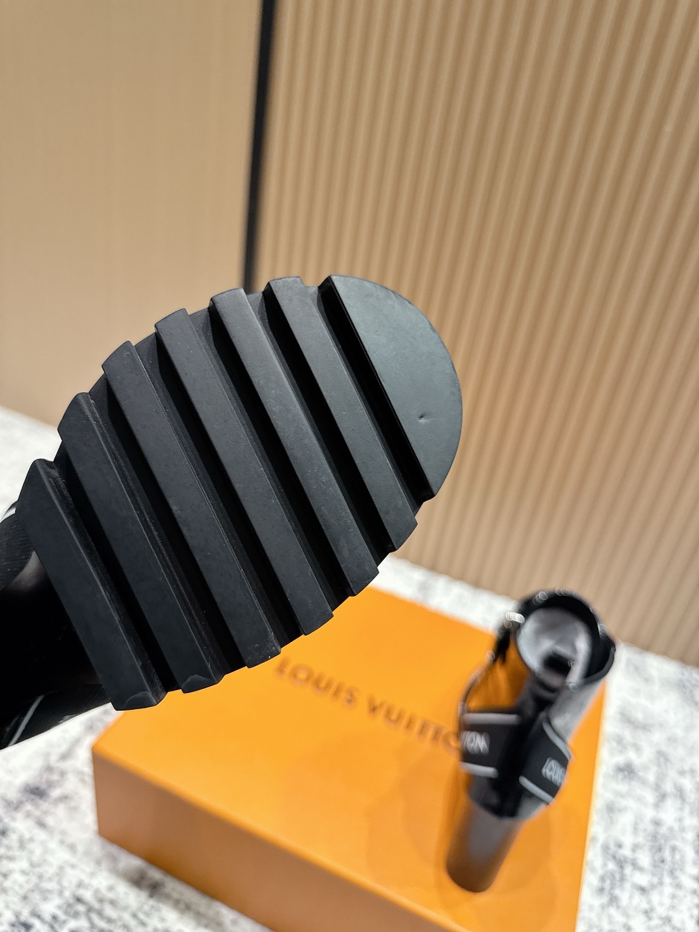 Louis Vuitton Black Patent Leather Lace-Up High Heel Boots