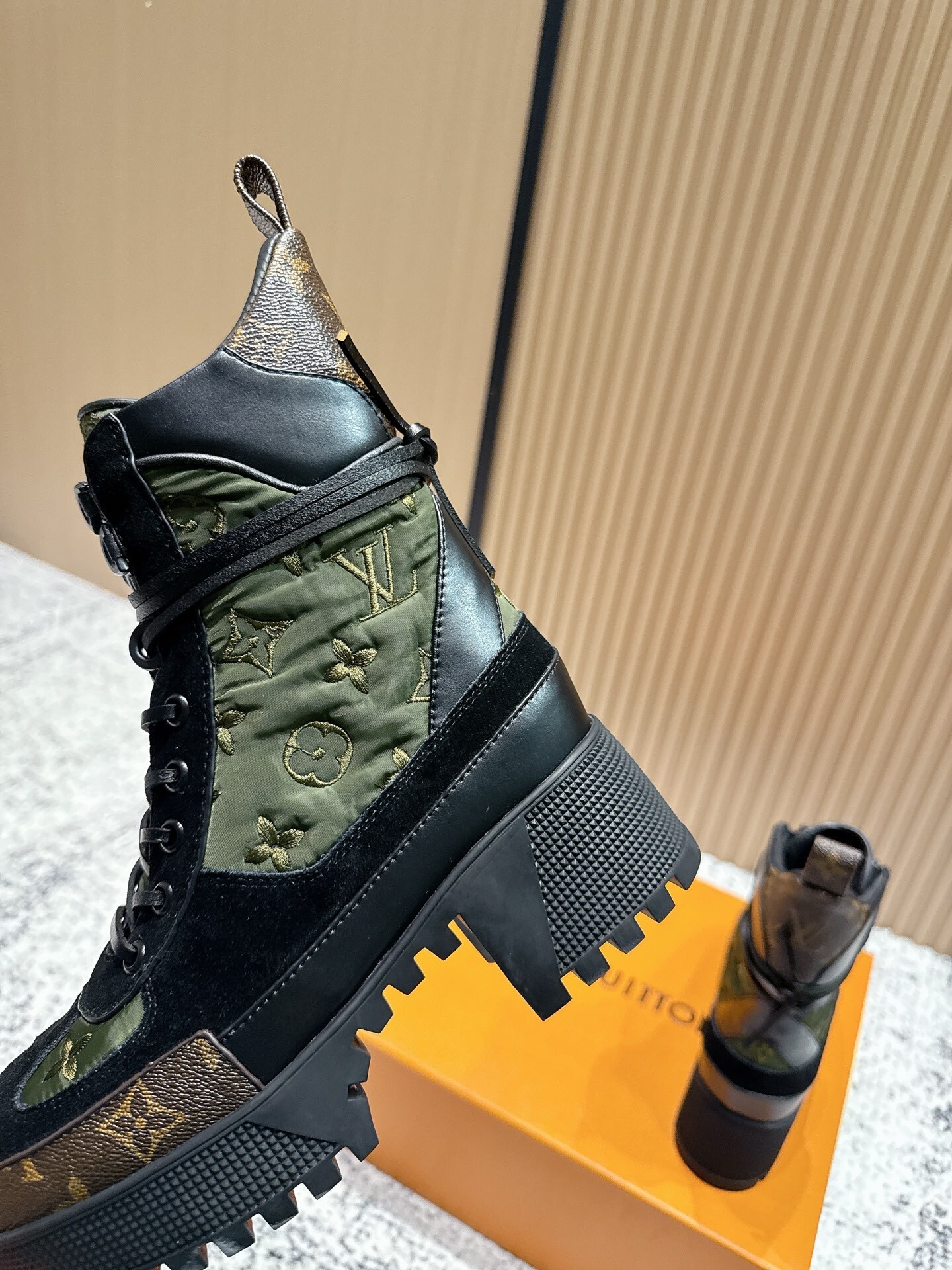 LV Star Trail Ankle Boots in Monogram Canvas and Quilted Nylon