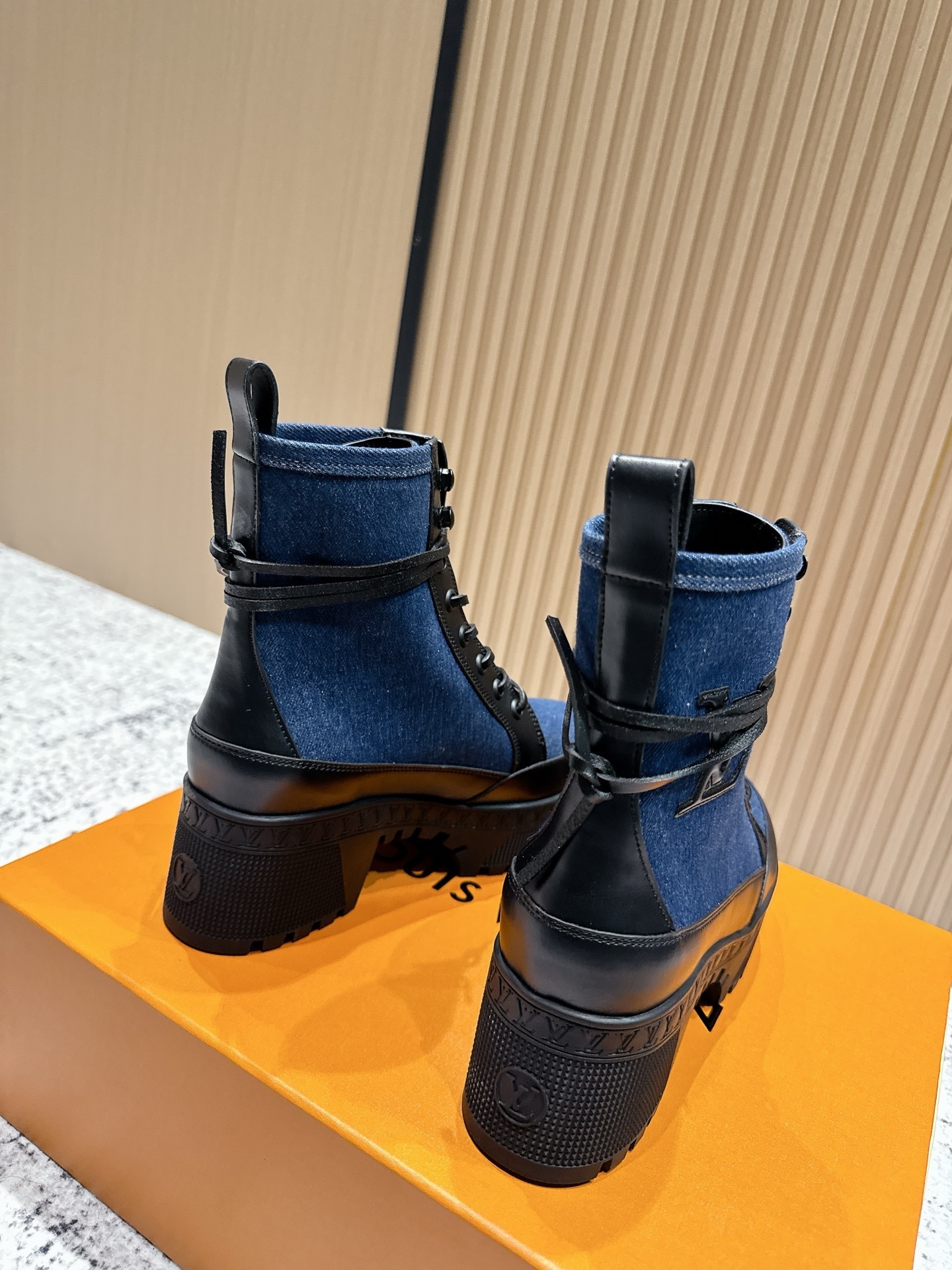 Louis Vuitton Women's Denim Metropolis Ranger Ankle Boots