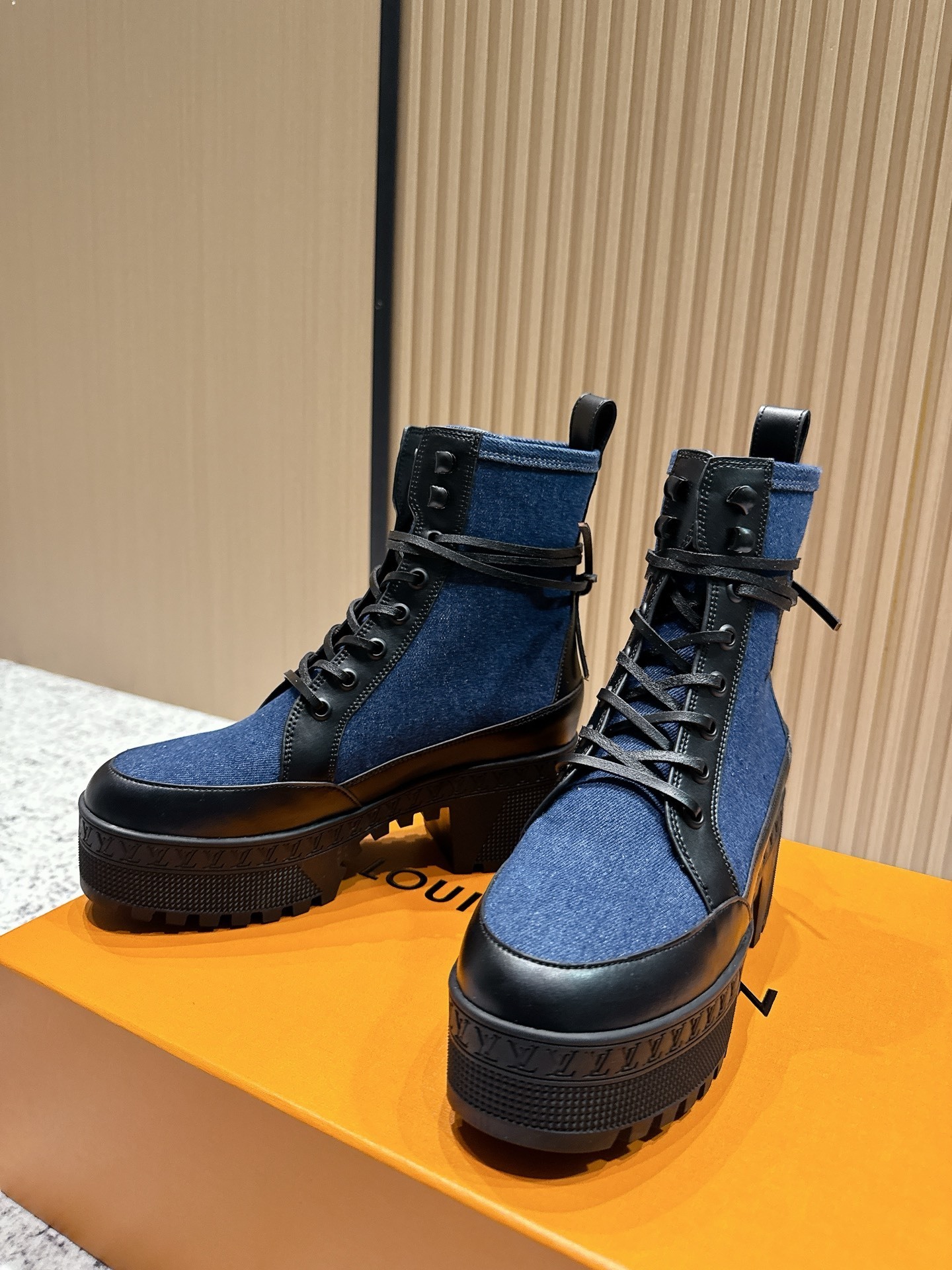 Louis Vuitton Women's Denim Metropolis Ranger Ankle Boots